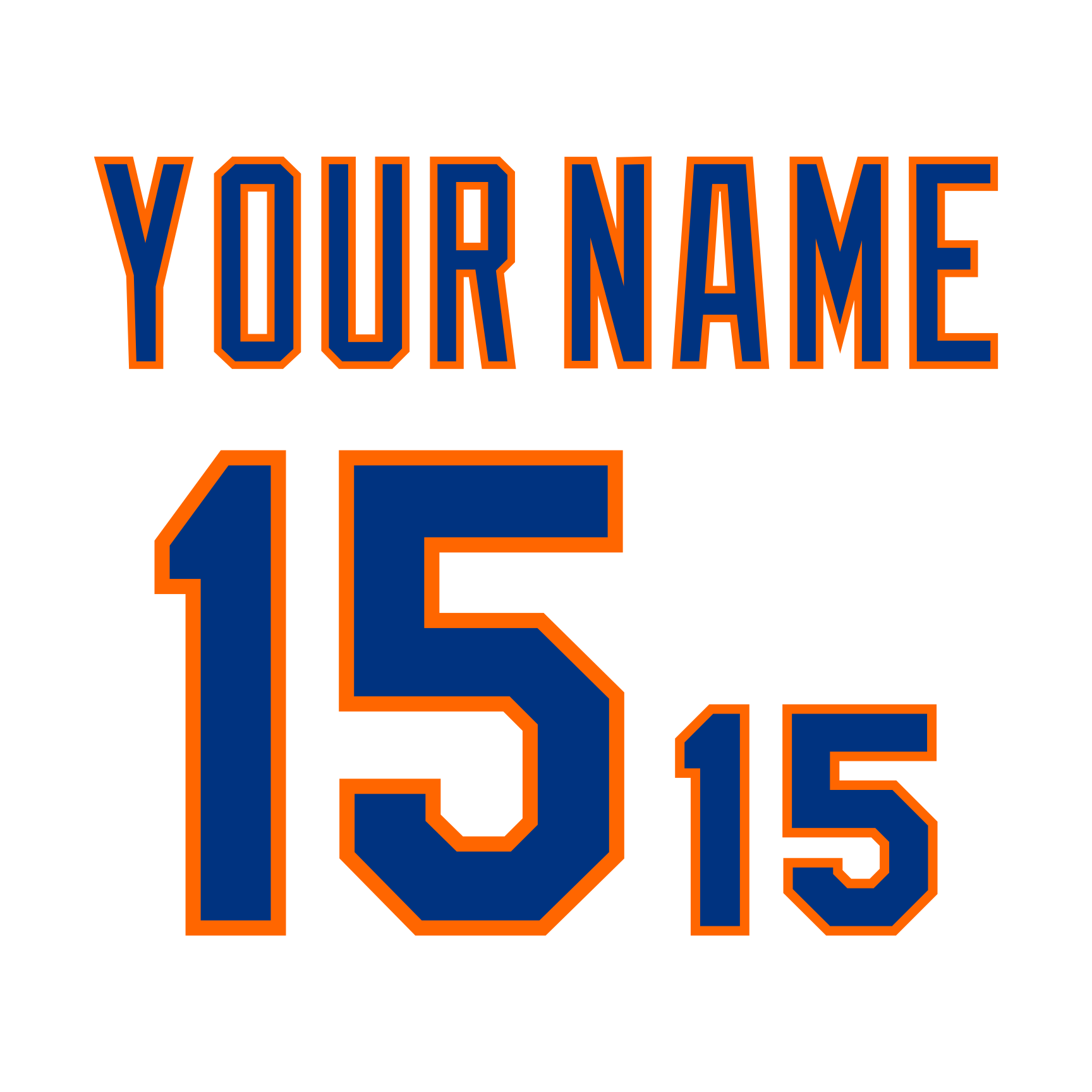 New York Mets 2012-14 White Jersey Lettering Kit