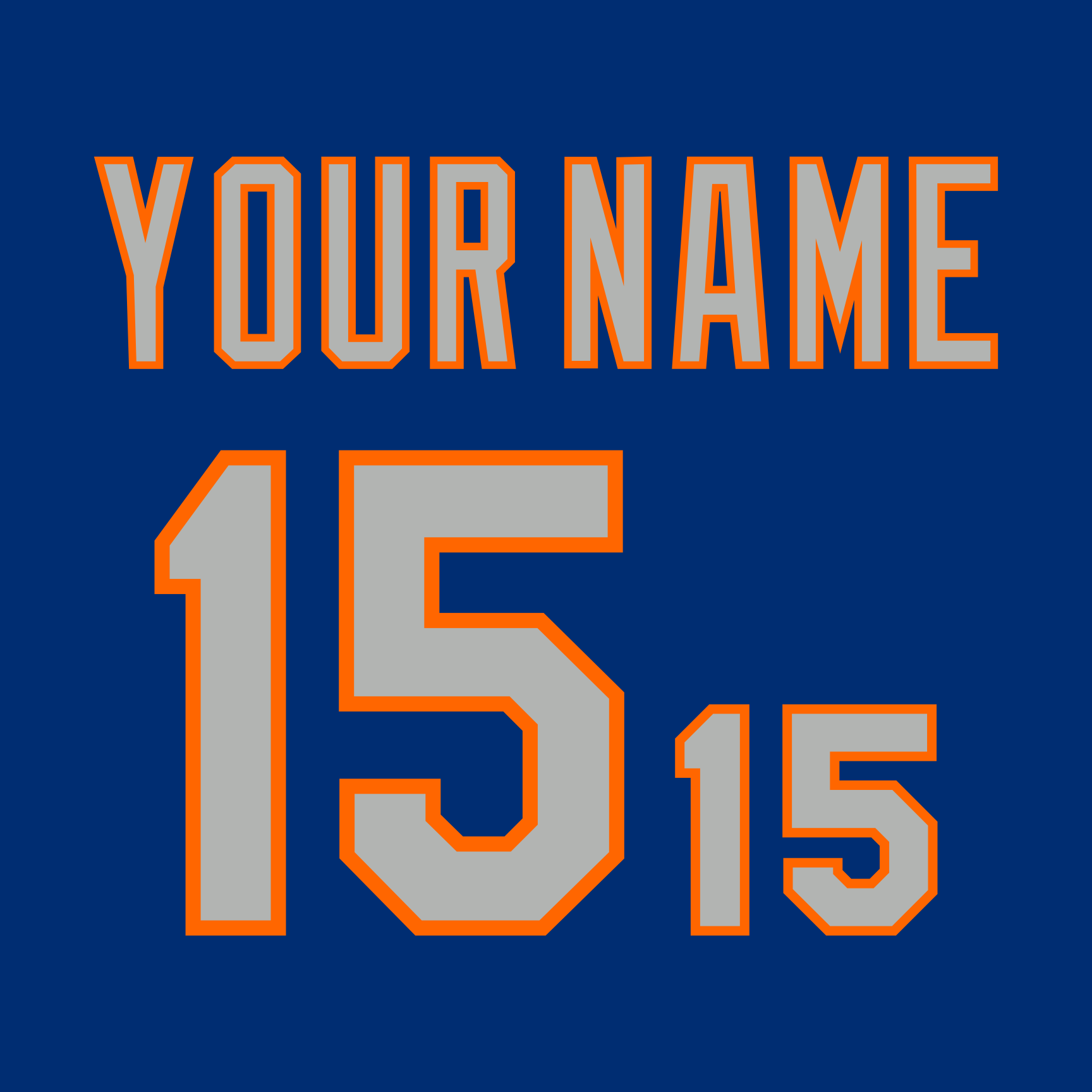 New York Mets 2013-21 Blue Jersey Lettering Kit