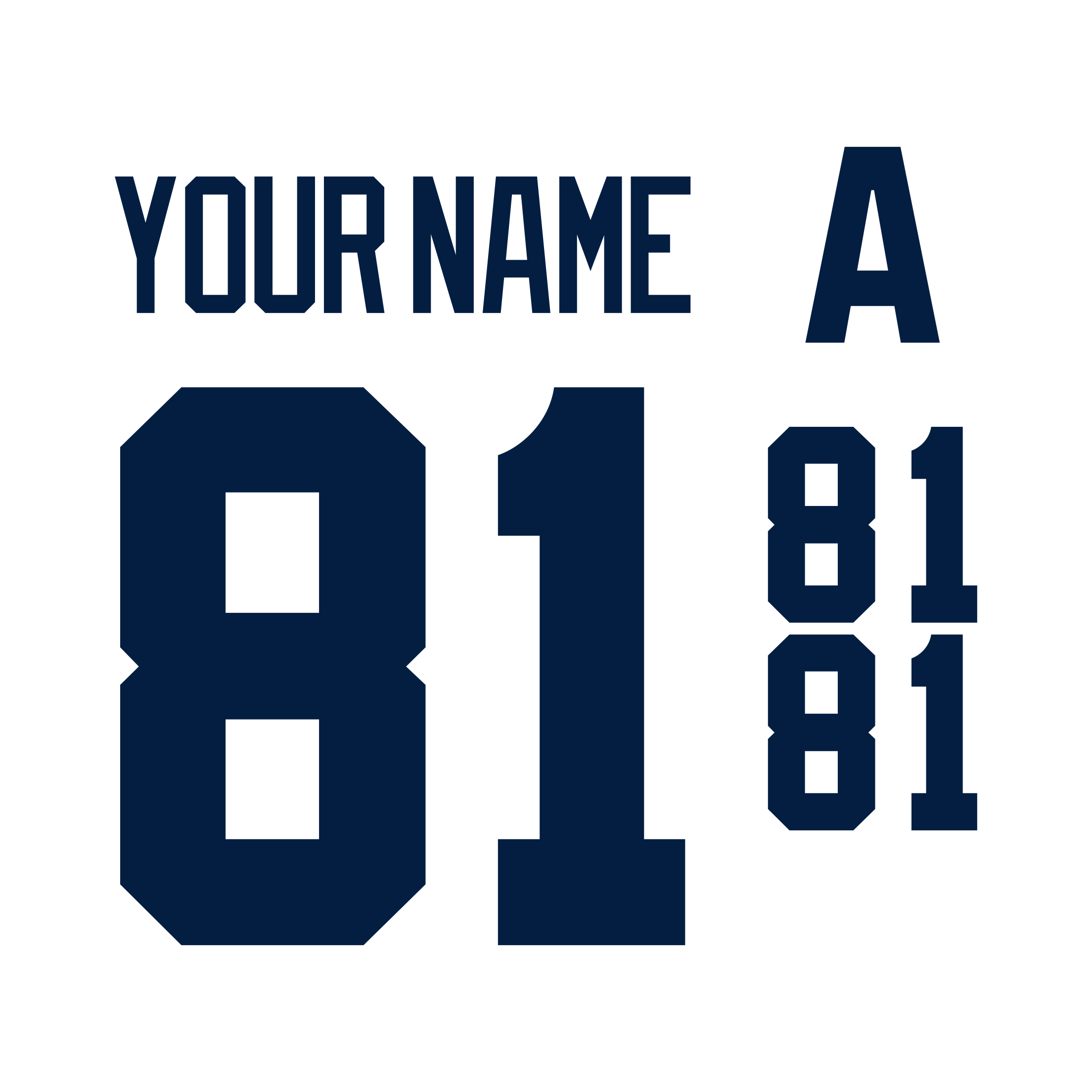 Winnipeg Jets Reverse Retro 2.0 Jersey Lettering Kit