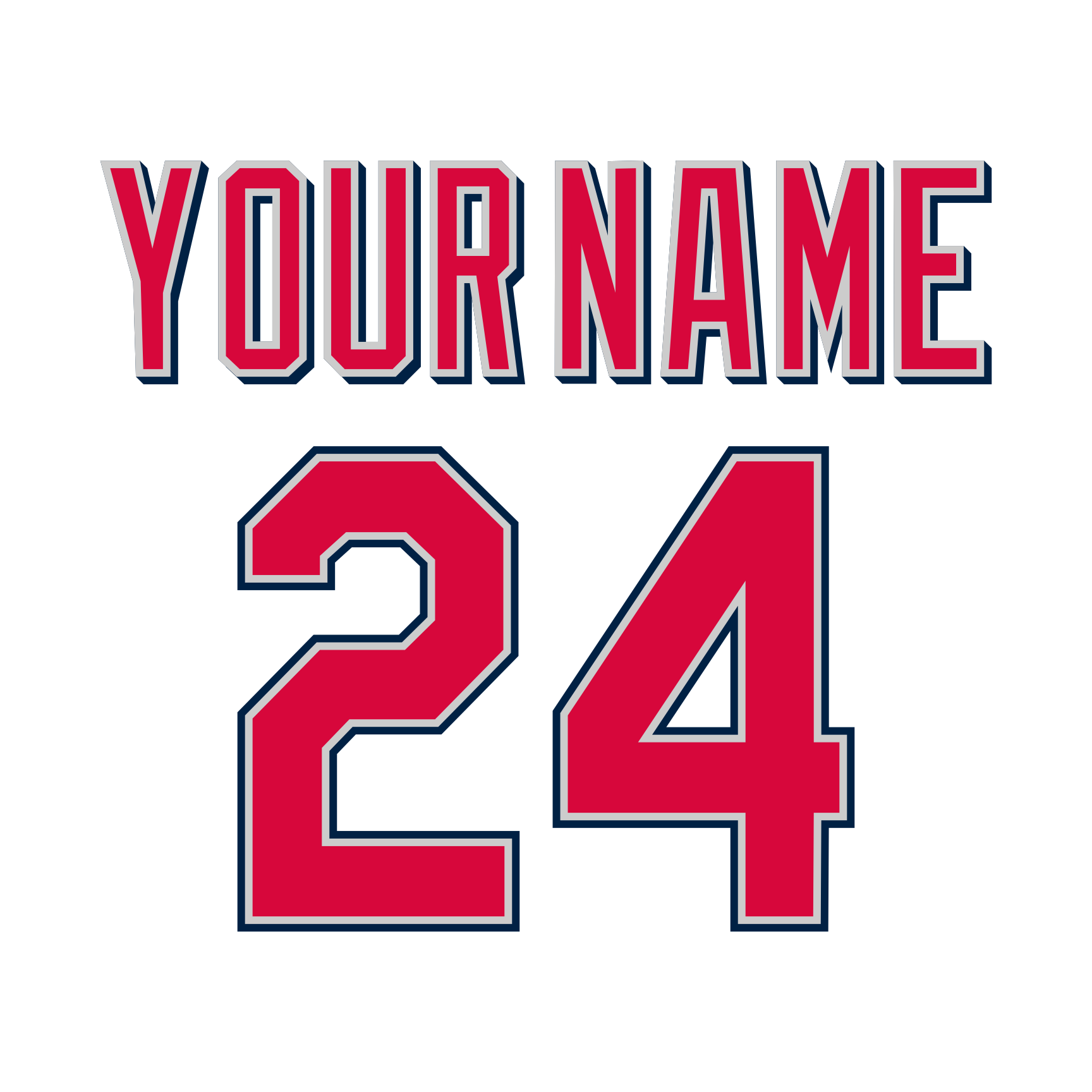 Cleveland Indians 2002-07 White Jersey Lettering Kit