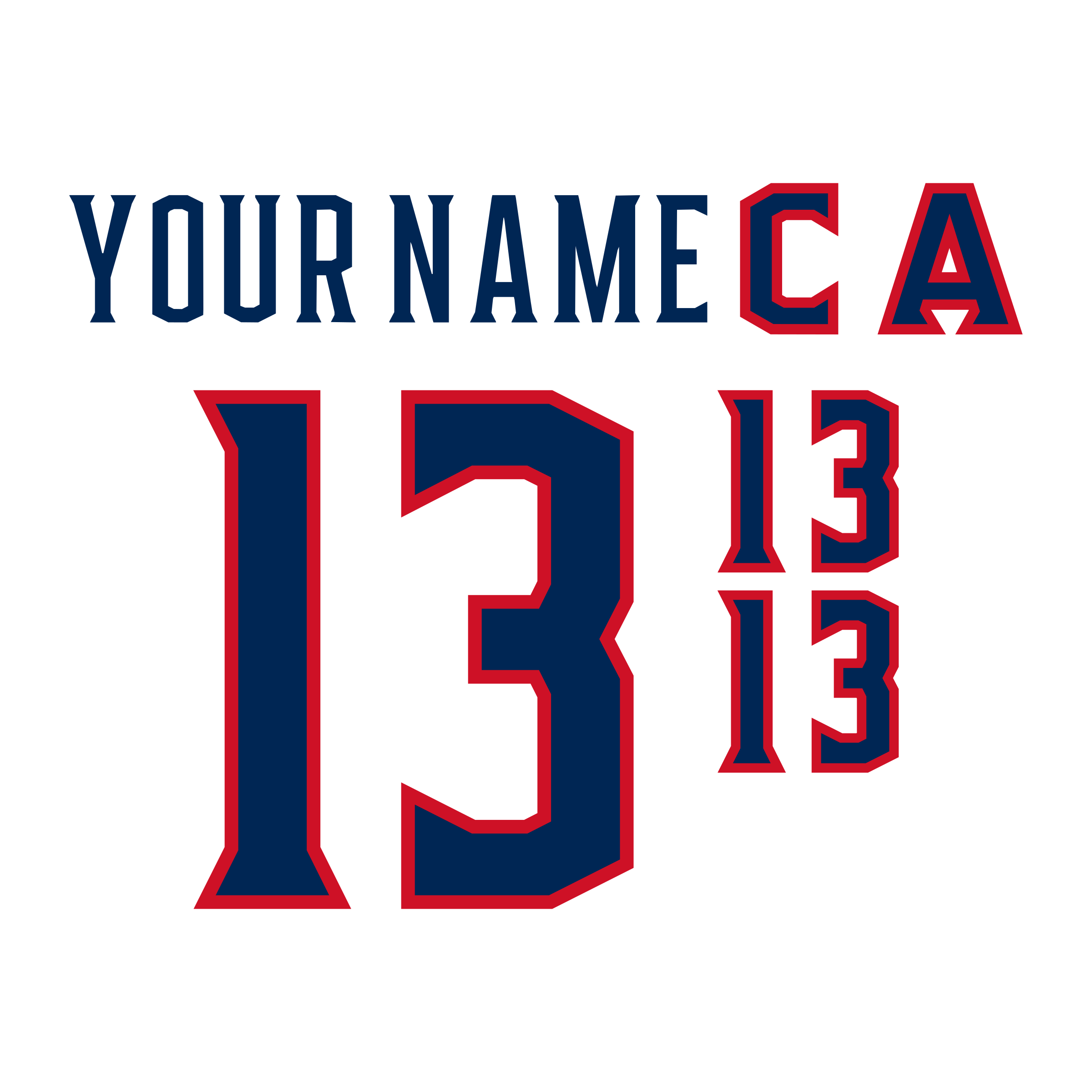 Columbus Blue Jackets 2022-Present White Jersey Lettering Kit