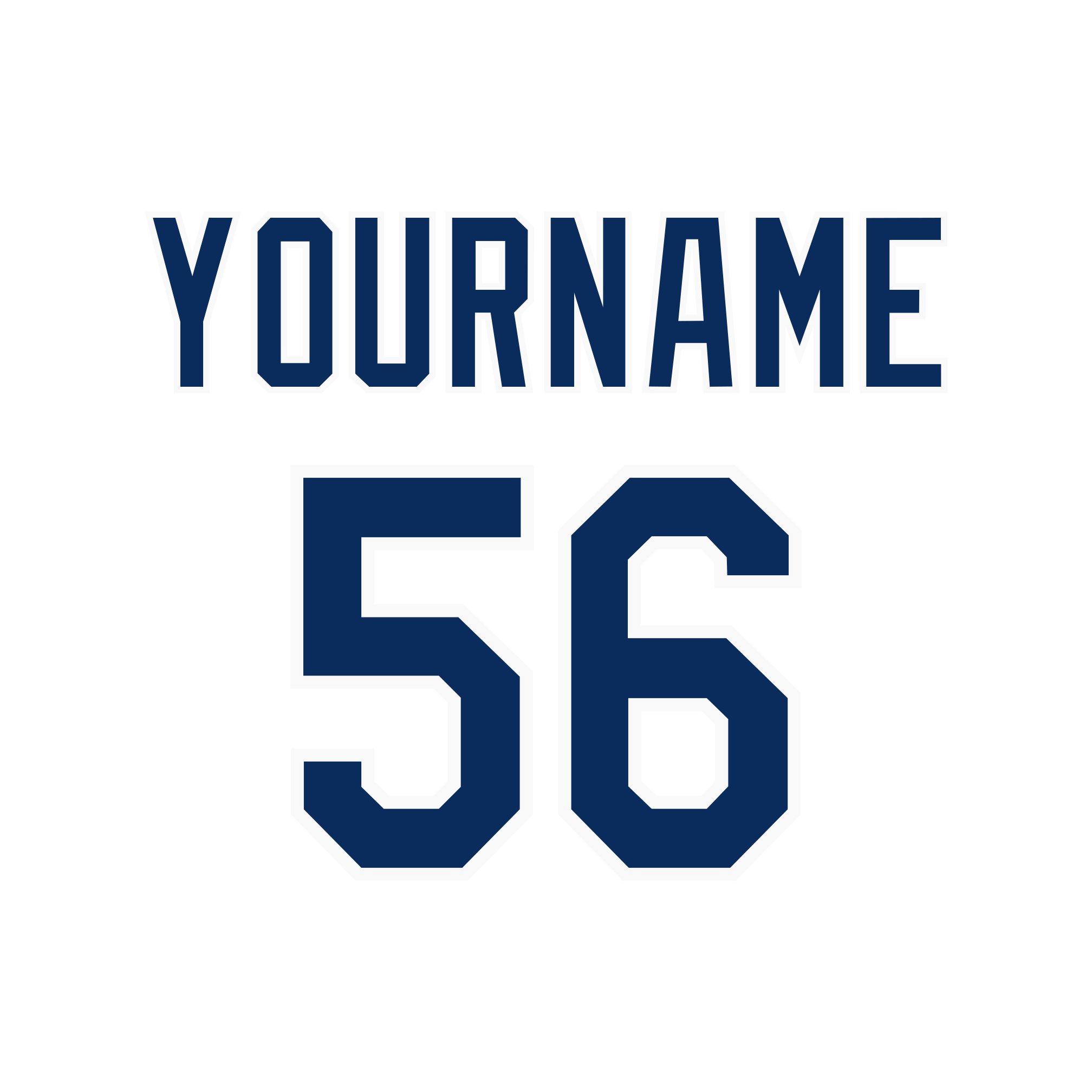 Tampa Bay Rays 2019-Present White Jersey Lettering Kit