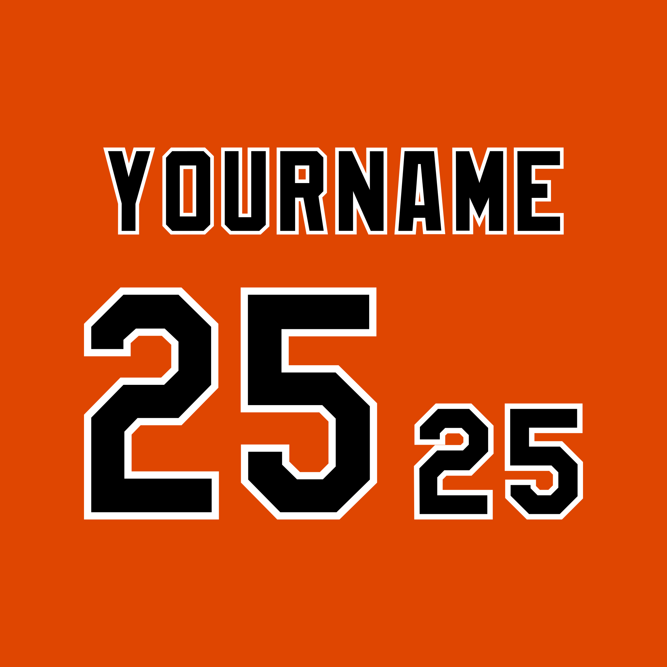 Baltimore Orioles 2012-Present Orange Jersey Lettering Kit