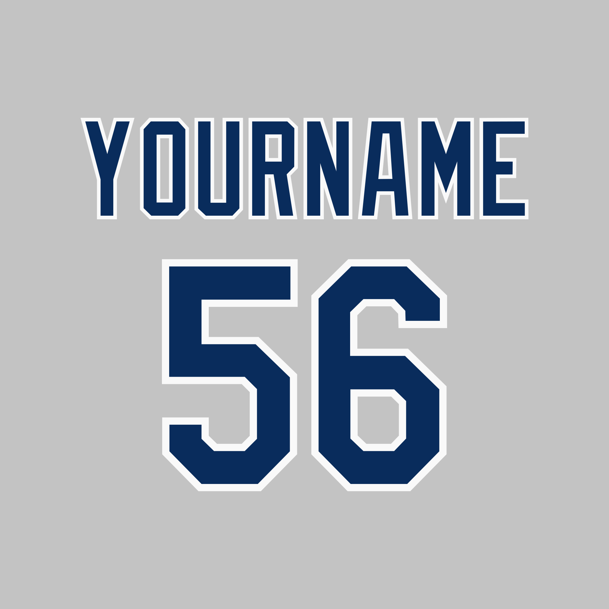 Tampa Bay Rays 2019-Present Gray Jersey Lettering Kit