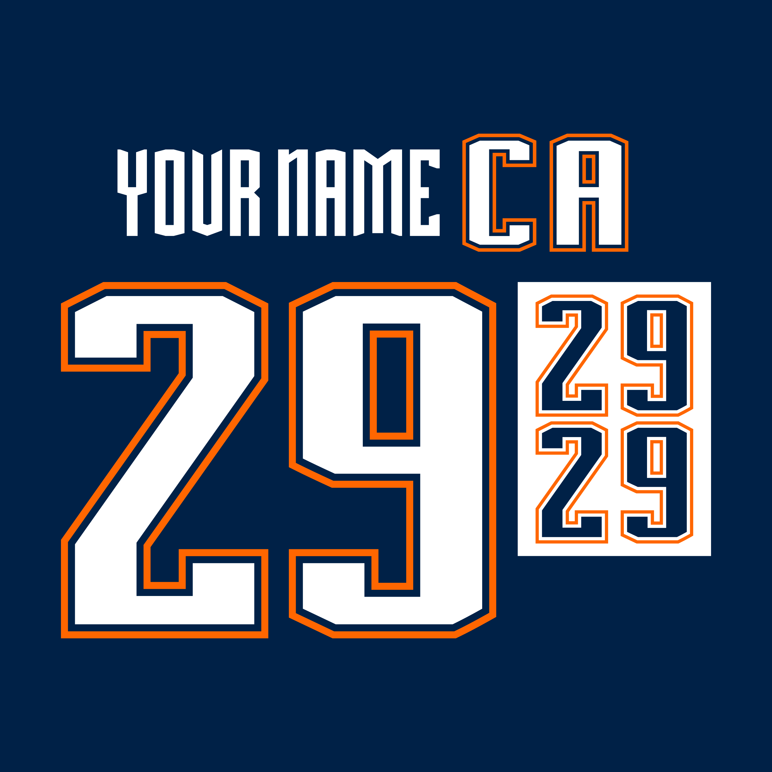 Edmonton Oilers Reverse Retro 2.0 Jersey Lettering Kit