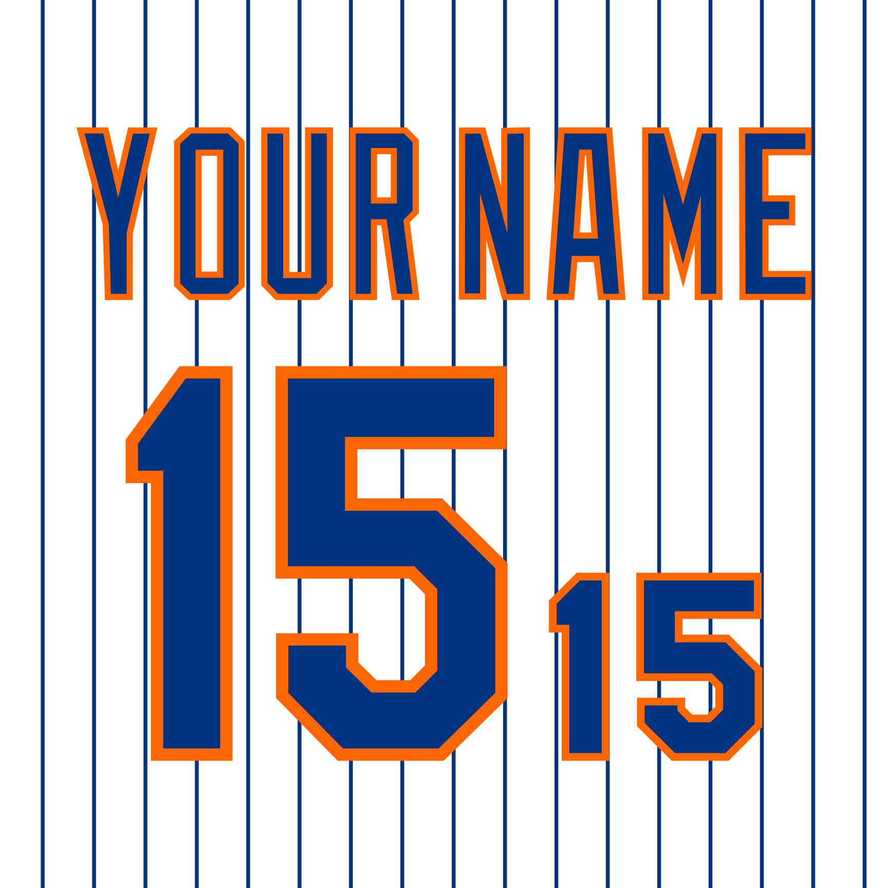 New York Mets 2015-Present White Jersey Lettering Kit