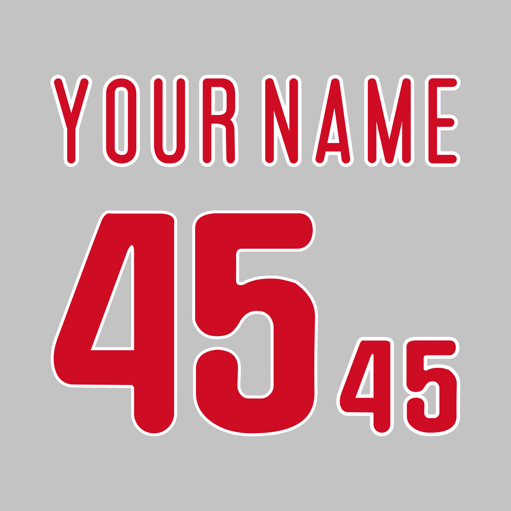 Philadelphia Phillies 2019-Present Gray Jersey Lettering Kit
