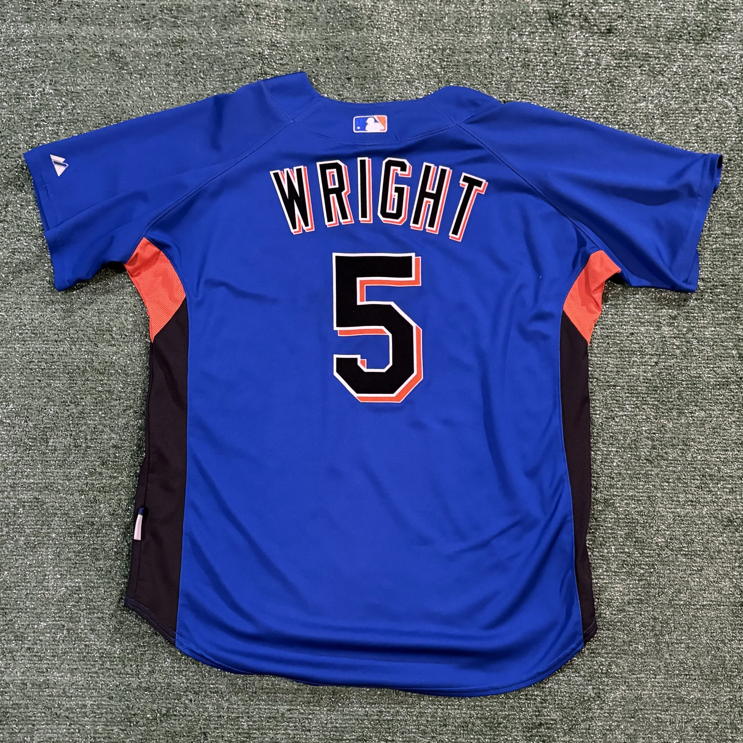David Wright New York Mets Majestic Batting Practice Jersey - Sz. L
