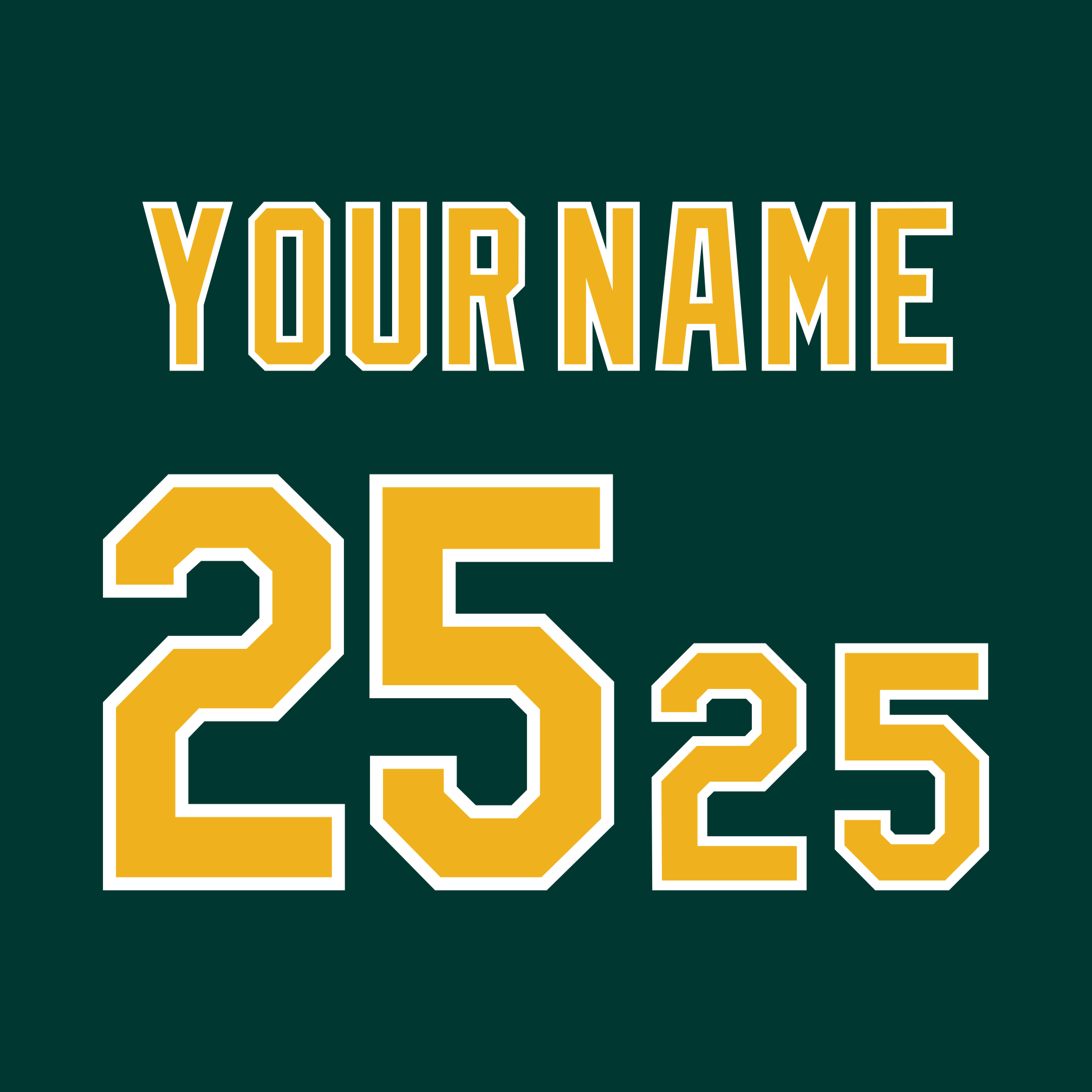 Oakland A's 2000-13 Green Jersey Lettering Kit