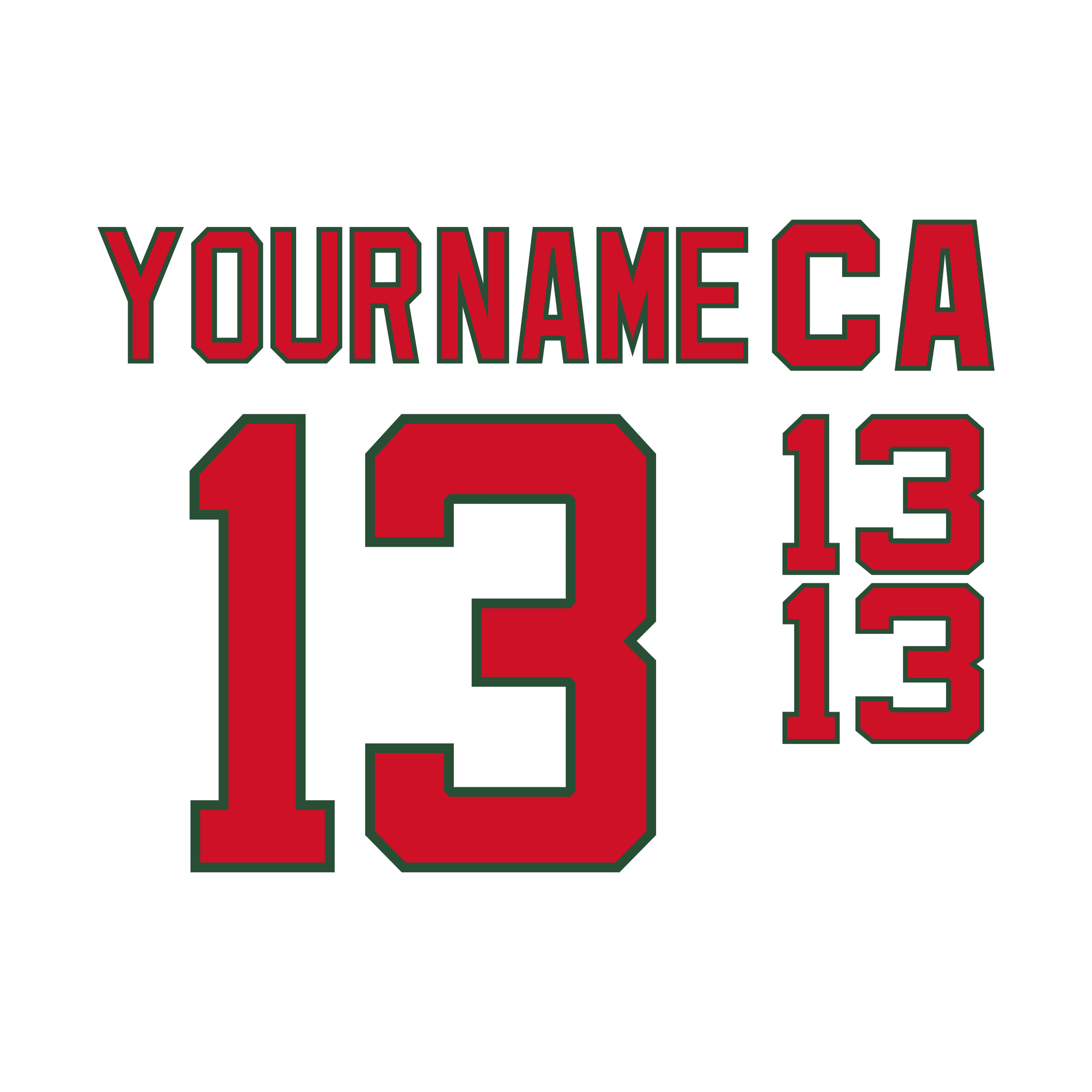 New Jersey Devils 2017-24 Heritage Jersey Lettering Kit