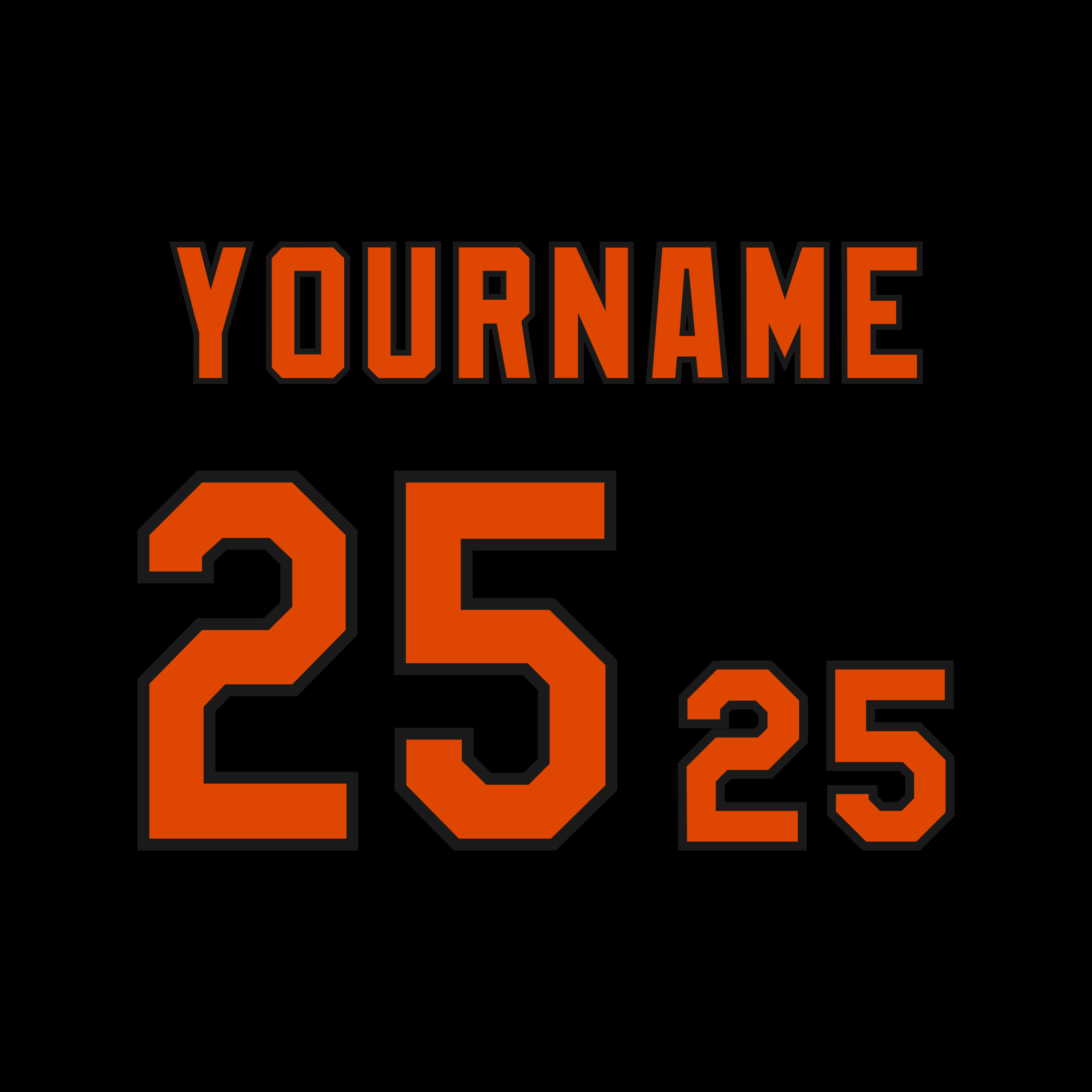 Baltimore Orioles 2000-Present Black Jersey Lettering Kit