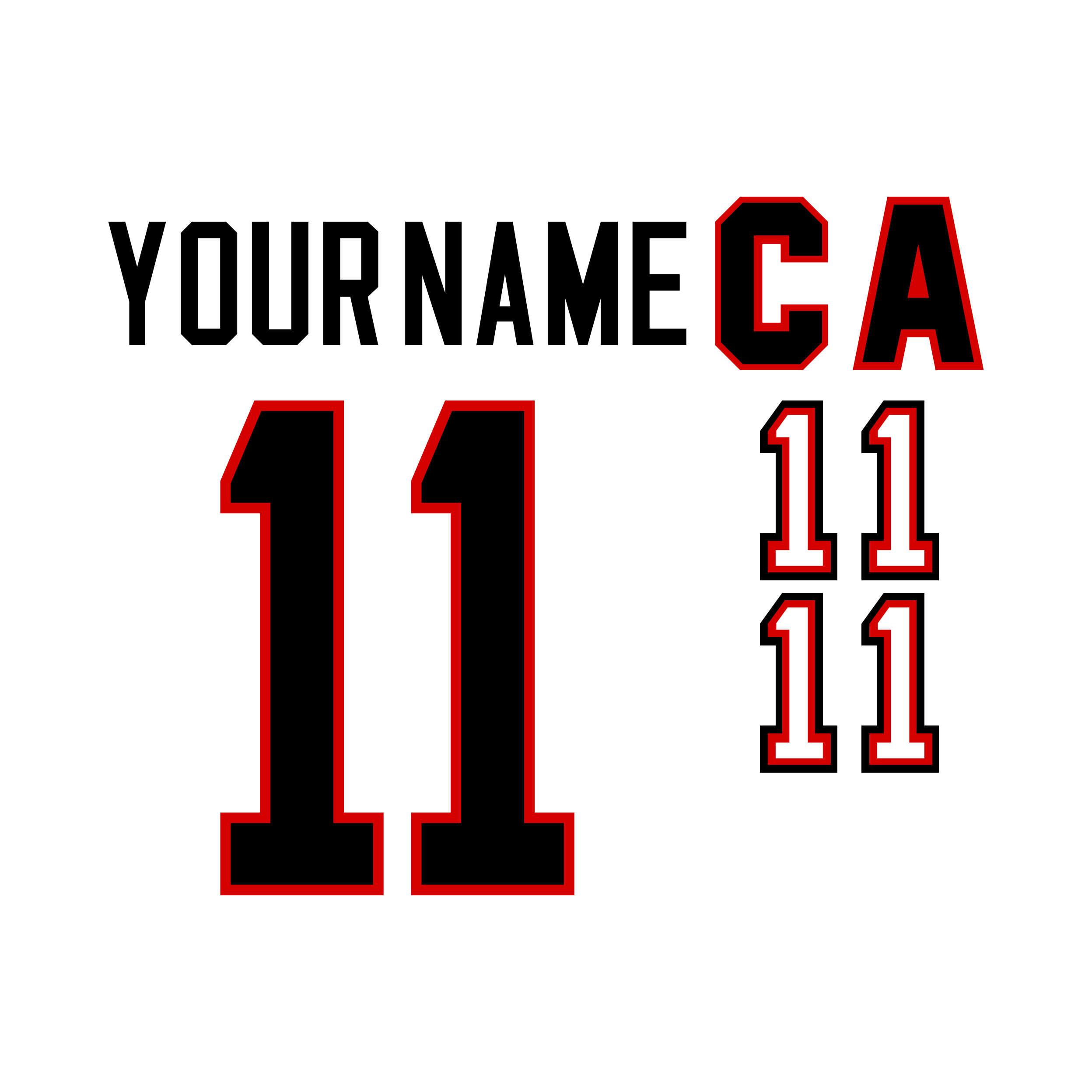 Ottawa Senators 1992-97 White Jersey Lettering Kit