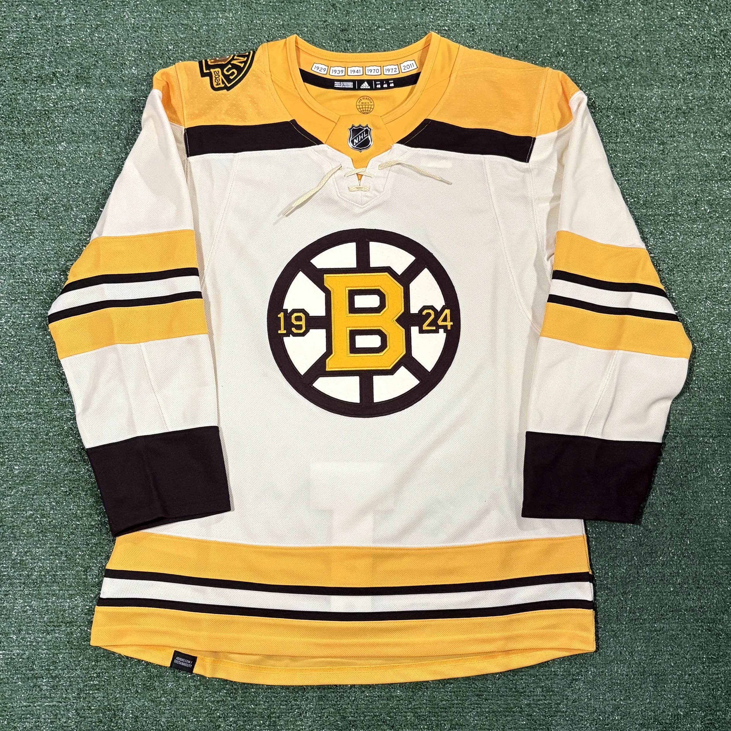 Pick-A-Player Boston Bruins Adidas Primegreen Alternate Jersey - Sz. 46