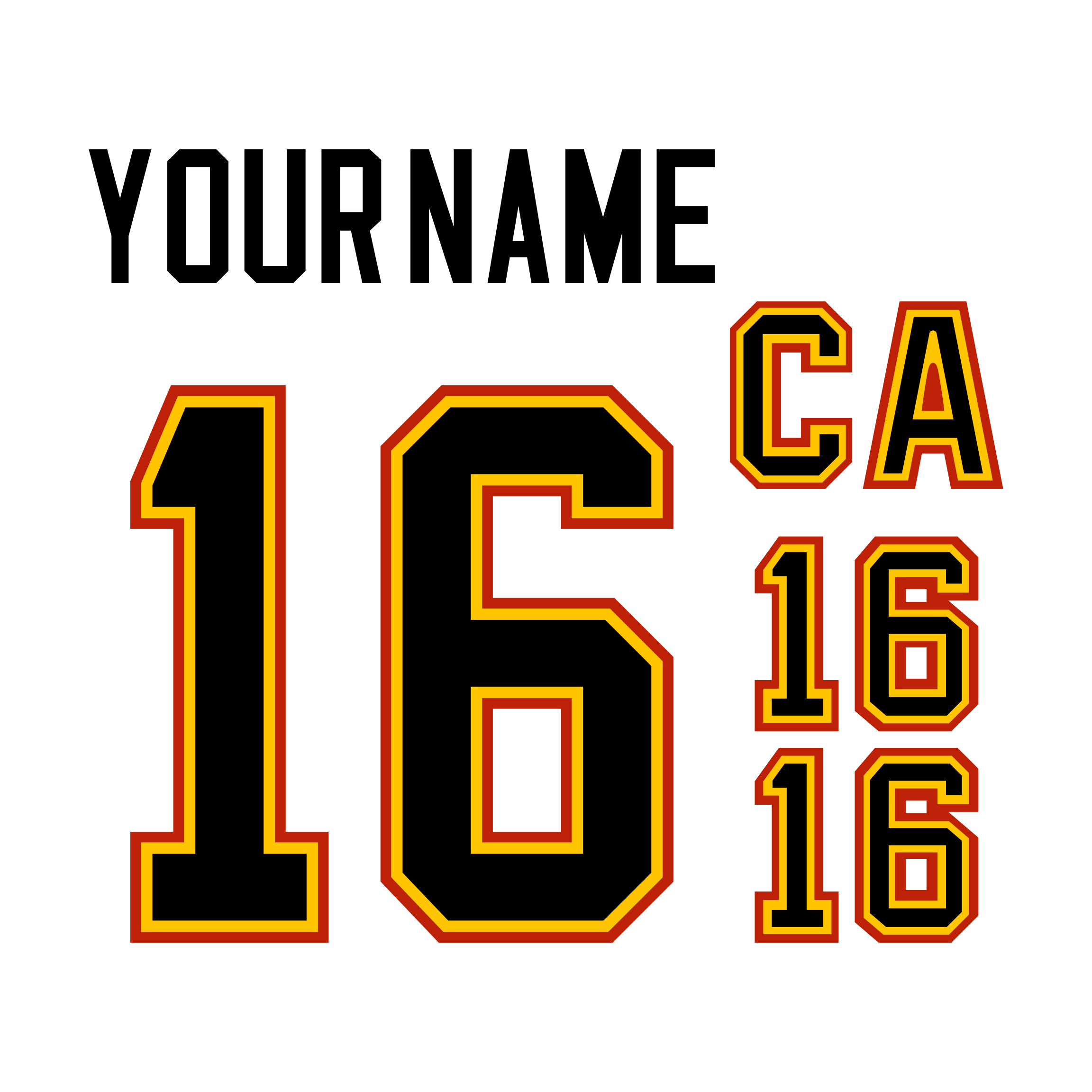 Vancouver Canucks 1992-97 White Jersey Lettering Kit