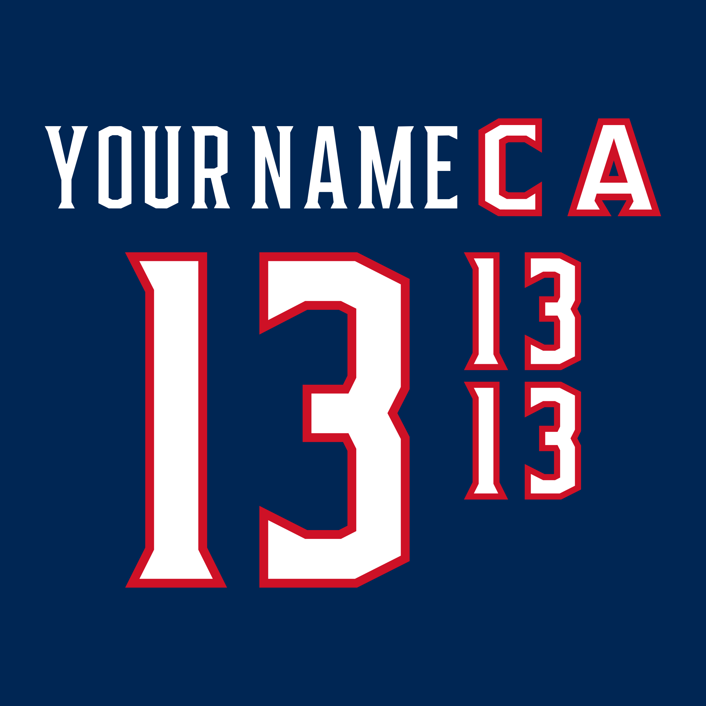 Columbus Blue Jackets 2022-Present Blue Jersey Lettering Kit