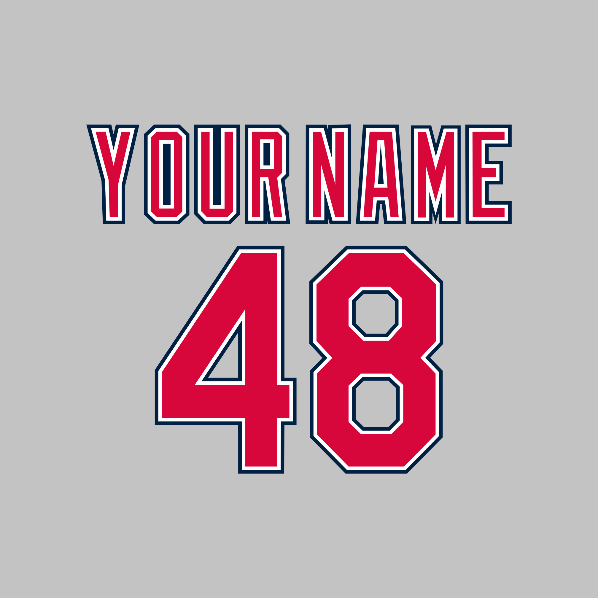 Cleveland Indians 2008-10 Gray Jersey Lettering Kit