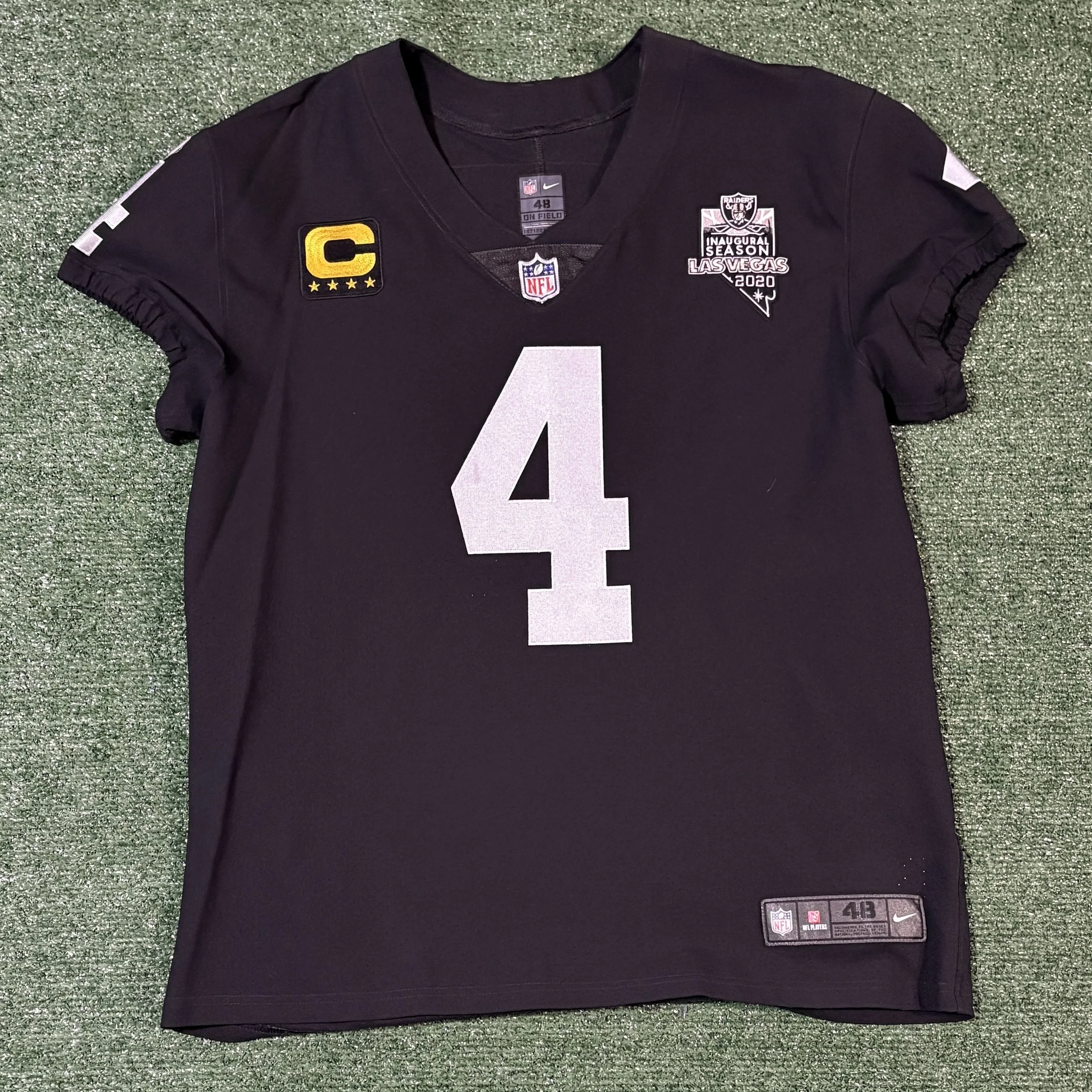 Derek Carr Las Vegas Raiders Nike Vapor Elite 2020 Jersey - Sz. 48