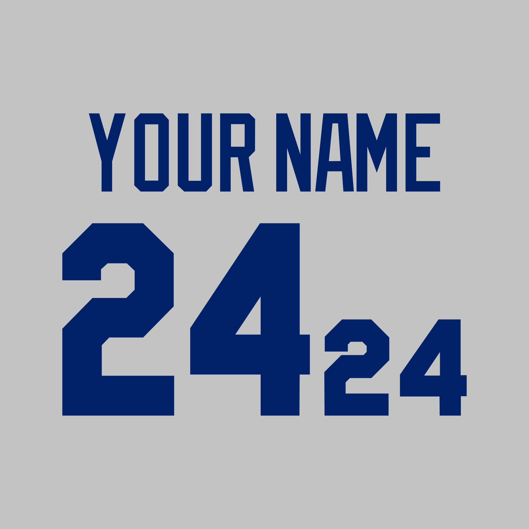 Seattle Mariners 1987-92 Gray Jersey Lettering Kit