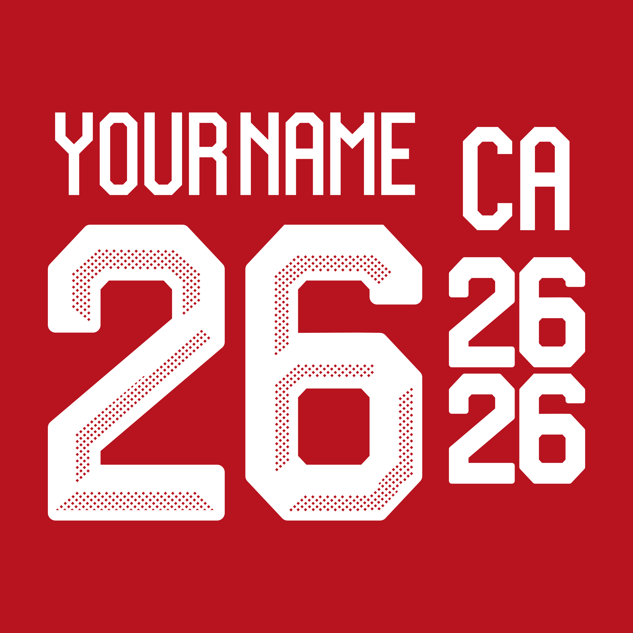Team Canada 2026 Olympics Red Jersey Lettering Kit