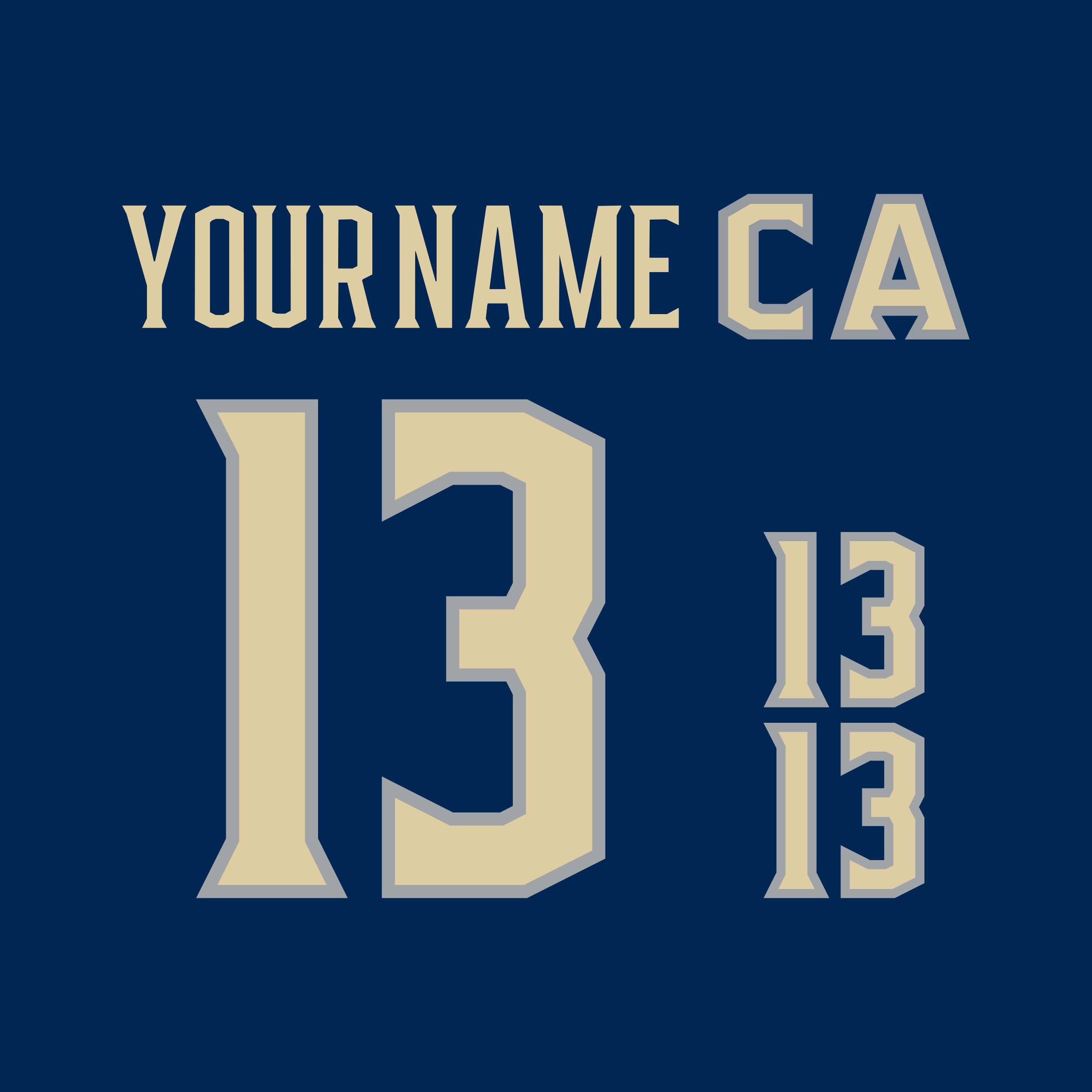 Columbus Blue Jackets 2022-Present Altenate Jersey Lettering Kit