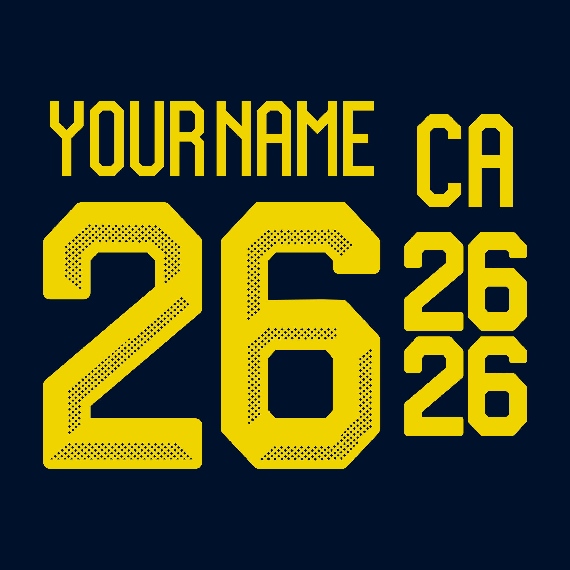Team Sweden 2026 Olympics Blue Jersey Lettering Kit