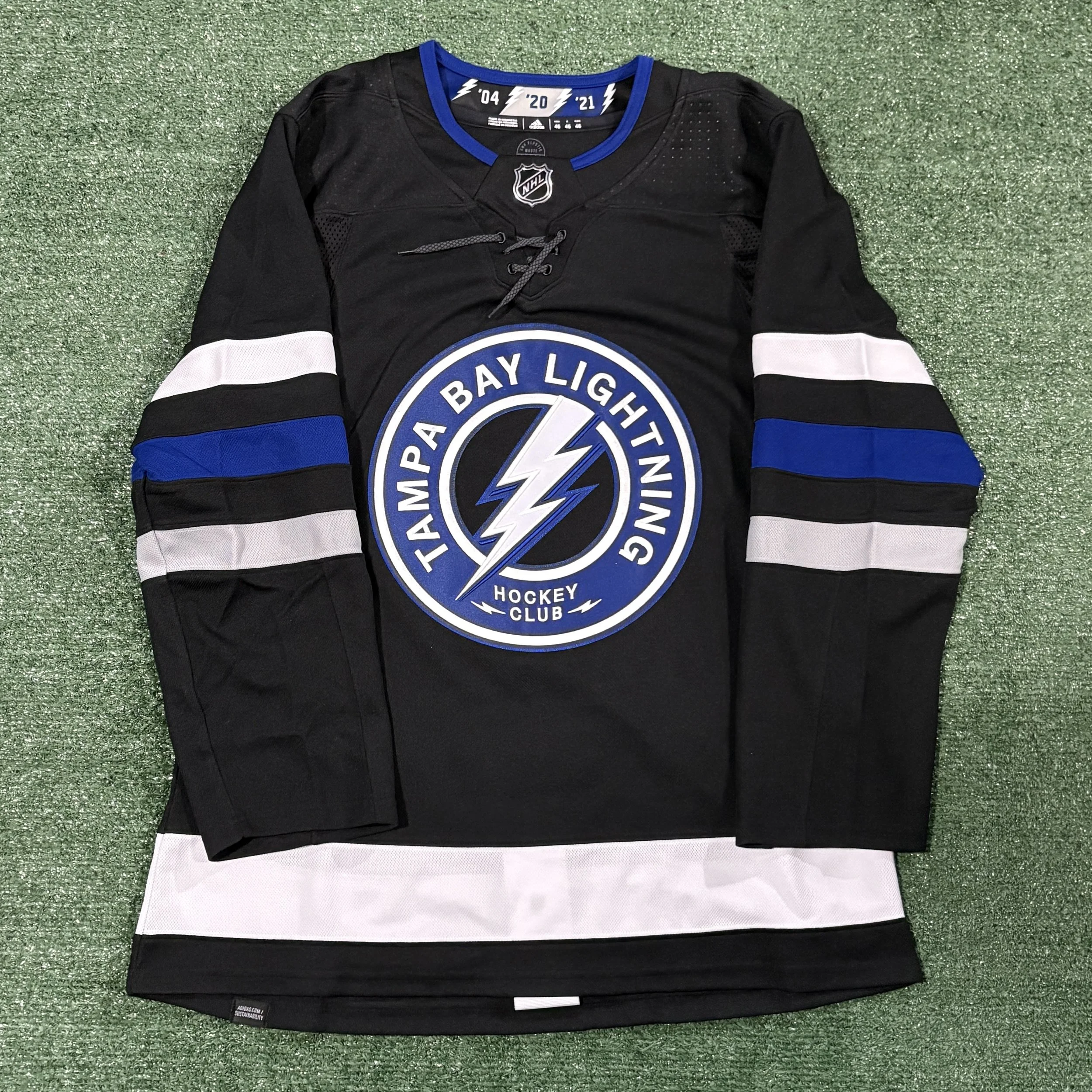 Pick-A-Player Tampa Bay Lightning Adidas Primegreen Alternate Jersey - Sz. 46