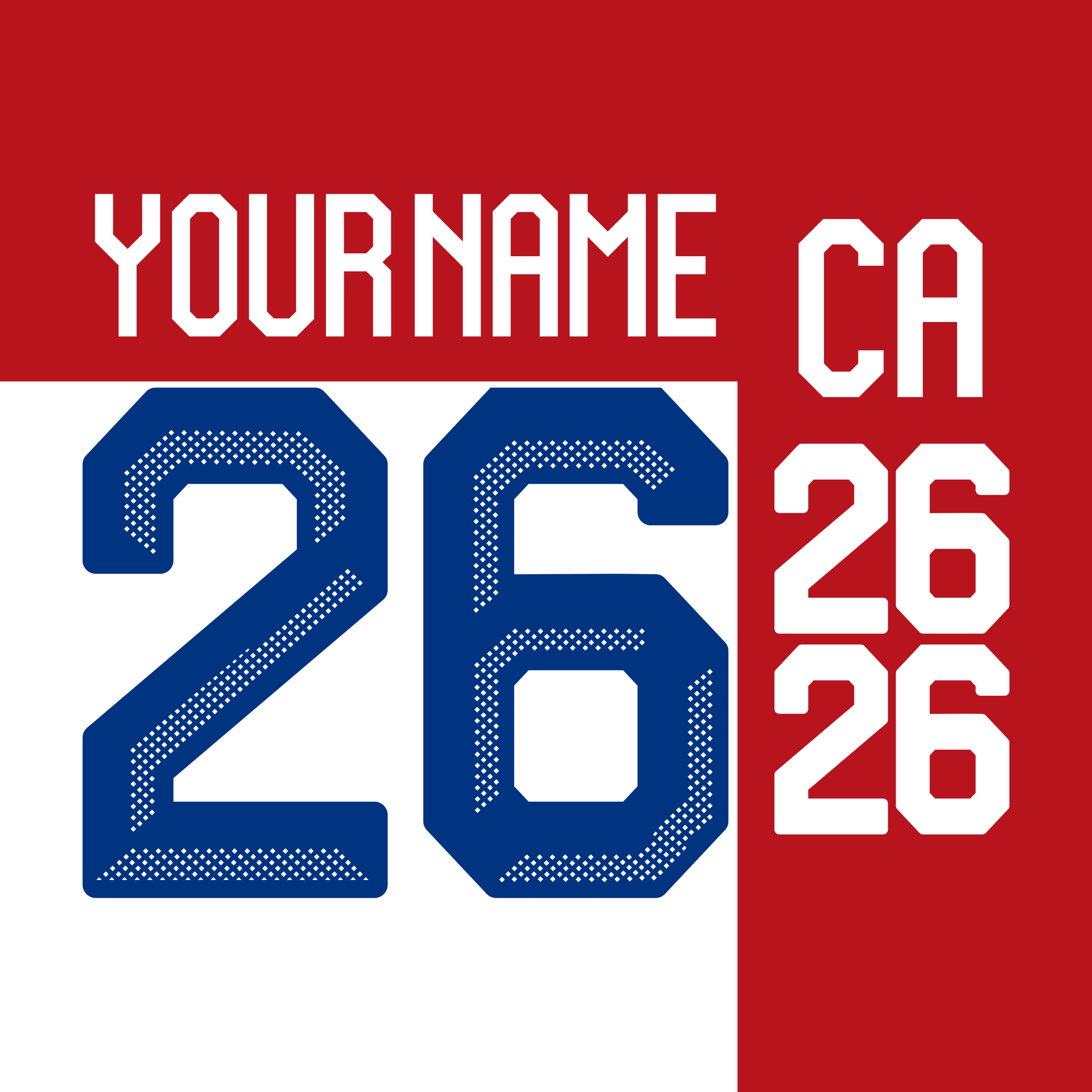 Team Czechia 2026 Olympics White Jersey Lettering Kit