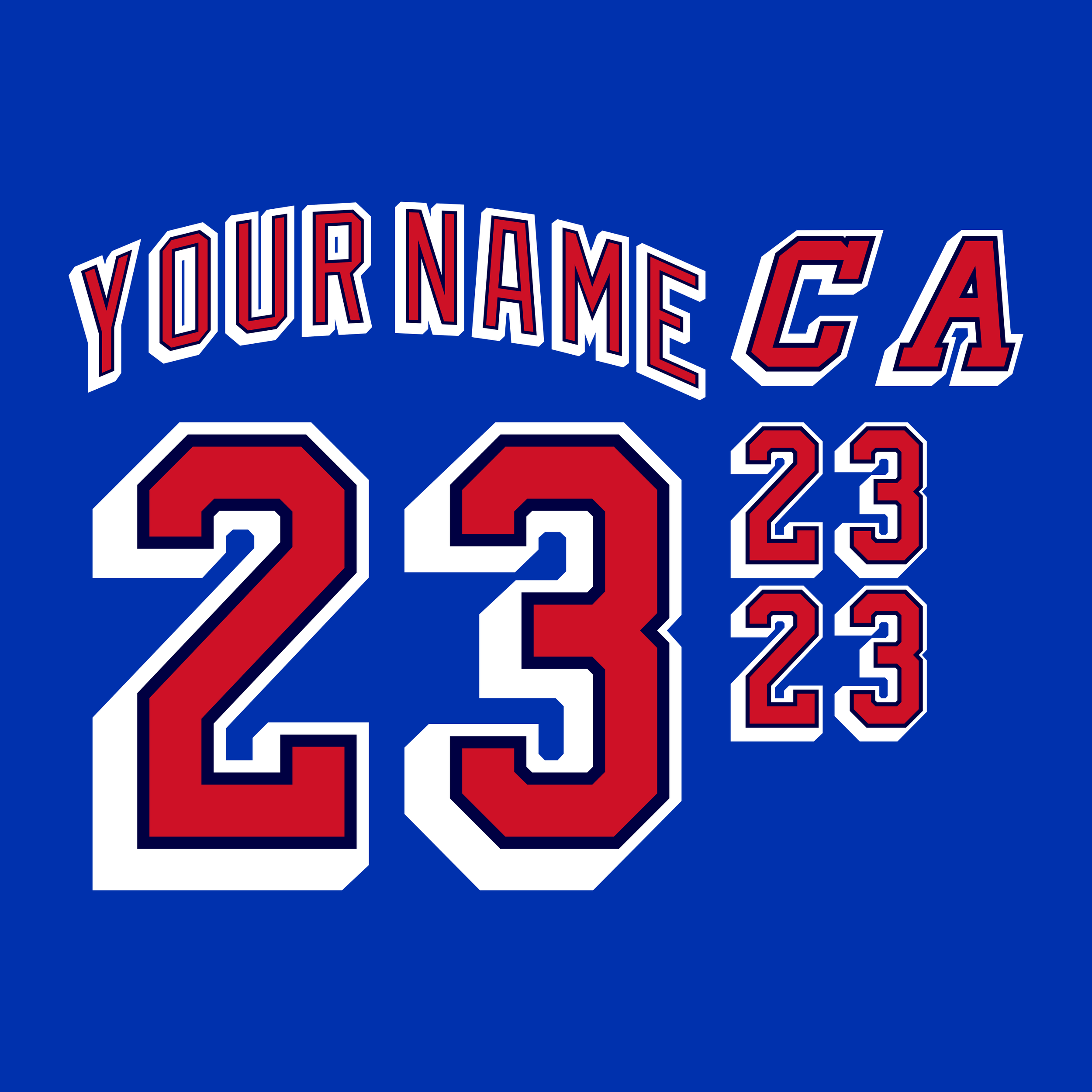 New York Rangers Reverse Retro 2.0 Jersey Lettering Kit