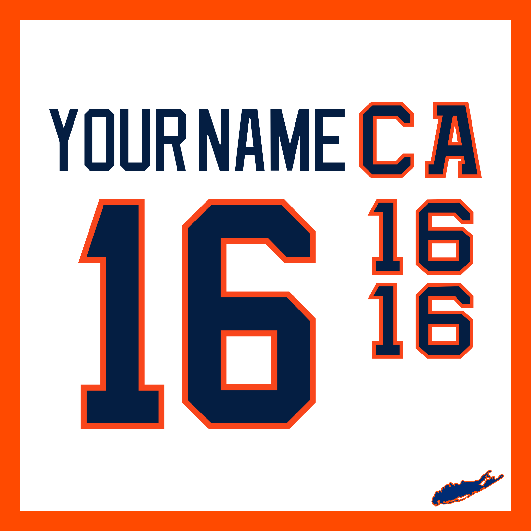 New York Islanders Custom Lettering Kit for 1998 Alumni Night White ...