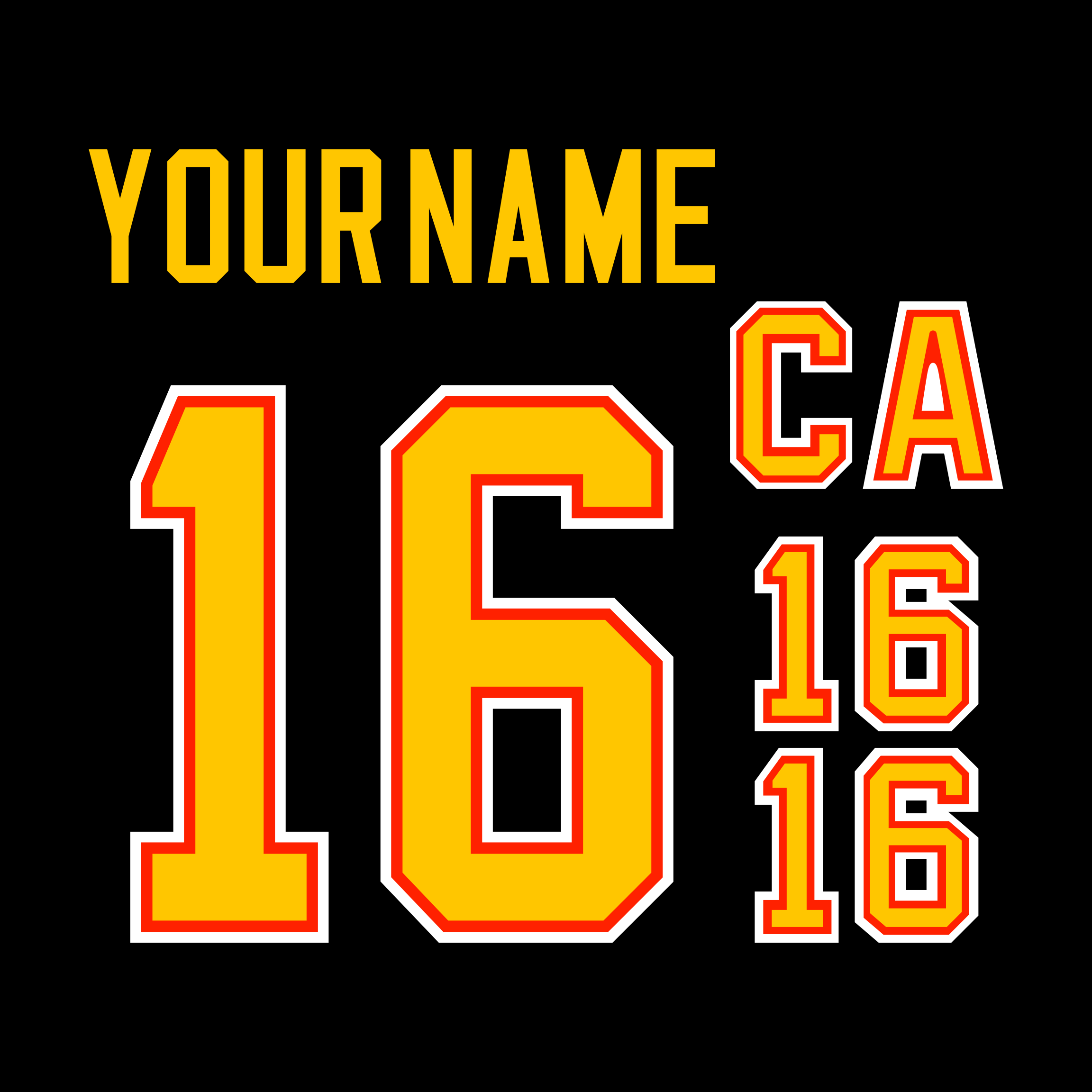 Vancouver Canucks 1989-92 Black Jersey Lettering Kit