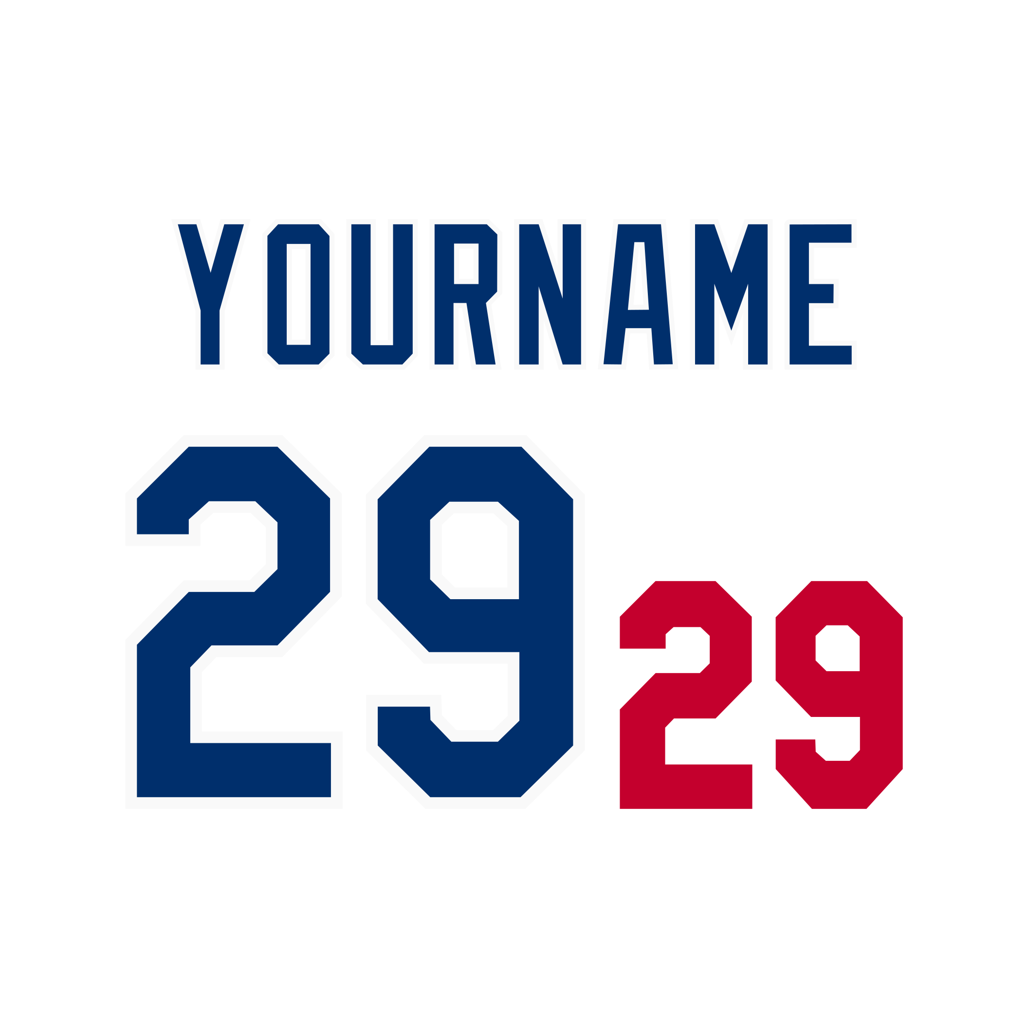 Los Angeles Dodgers 1999-2004 White Jersey Lettering Kit