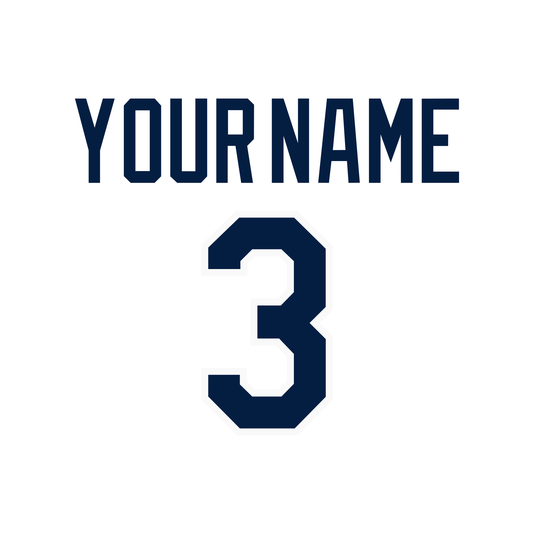Tampa Bay Rays 2008-18 White Jersey Lettering Kit