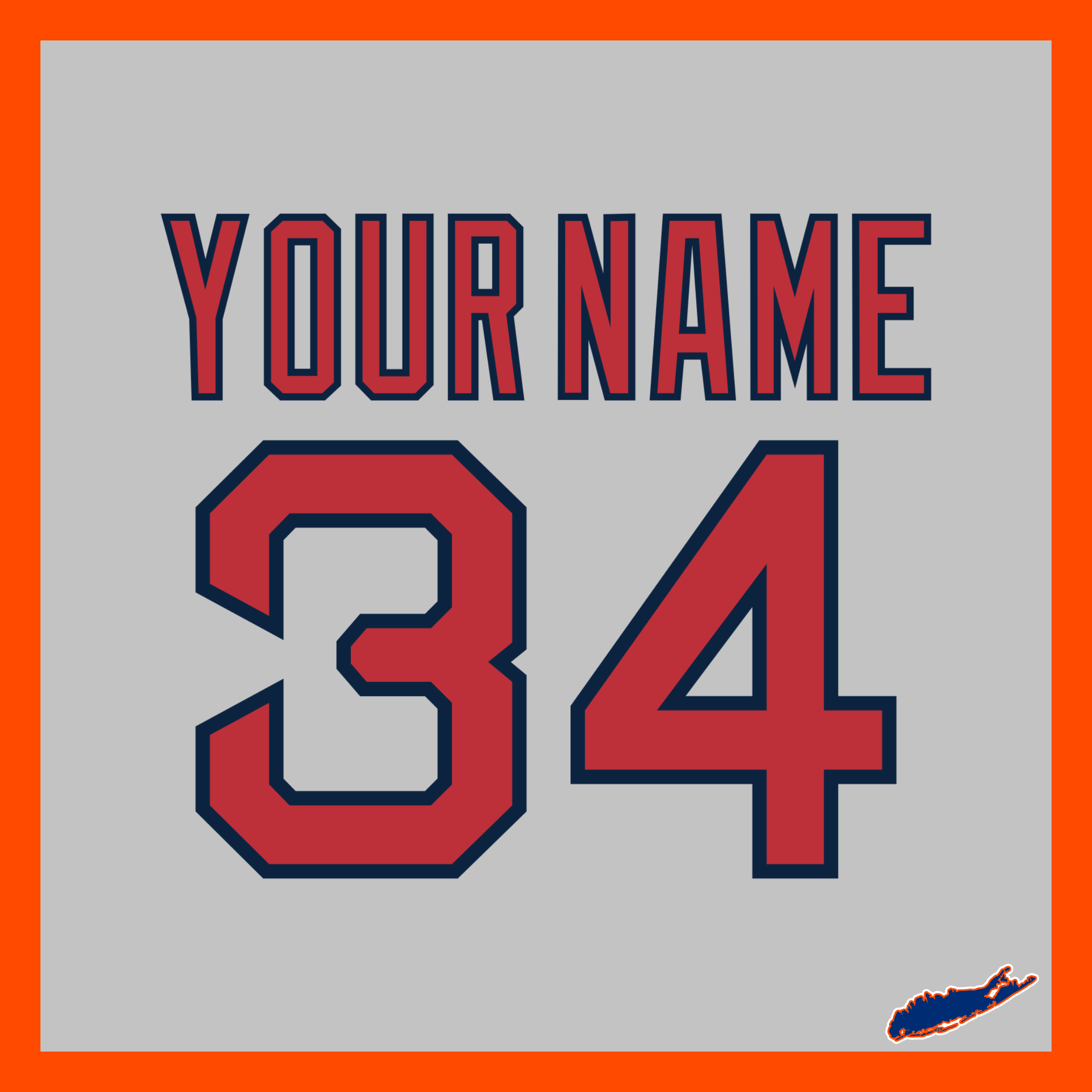 Boston Red Sox Custom Lettering Kit for 1990-2008 Road Jersey — Island ...