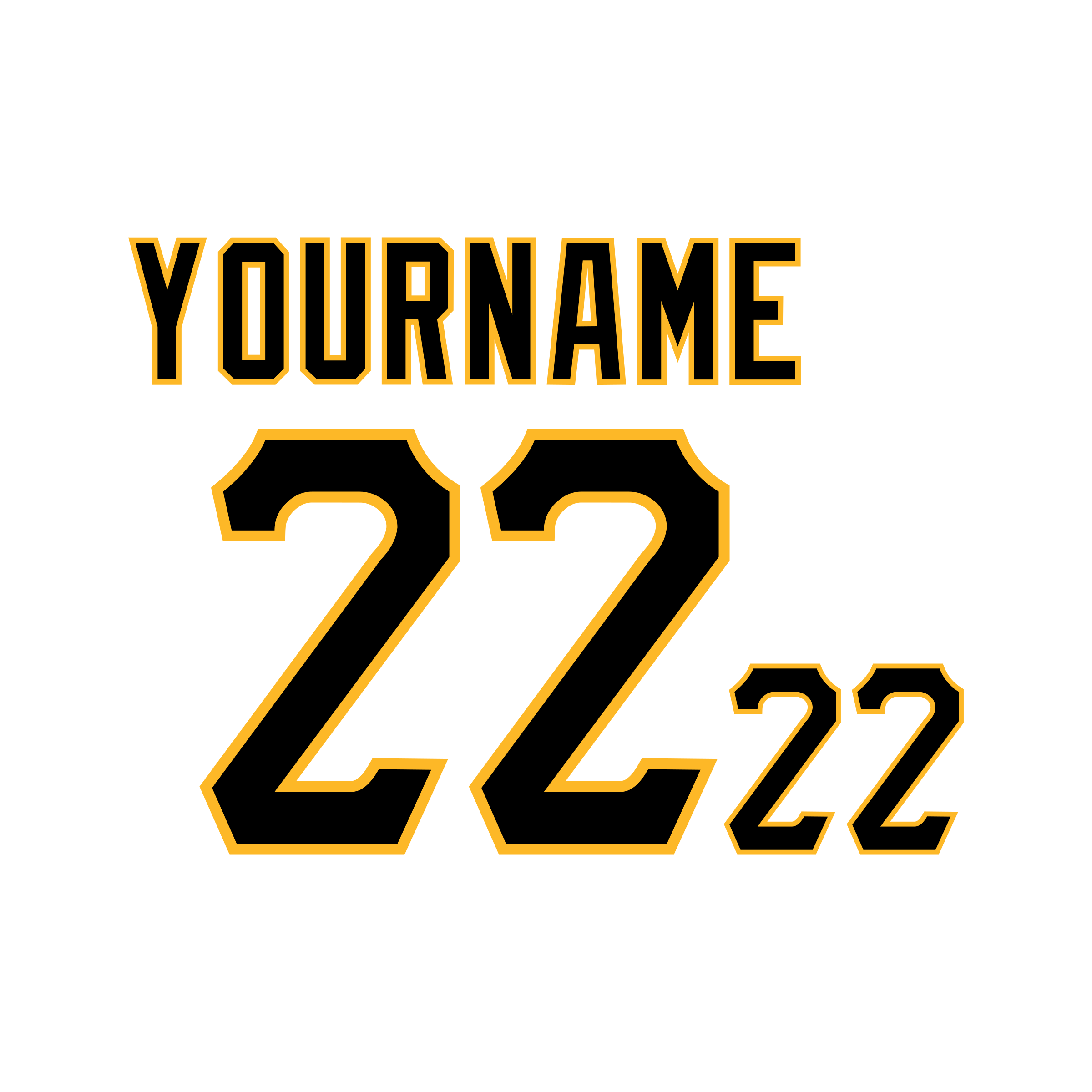Pittsburgh Pirates 2001-Present White Jersey Lettering Kit