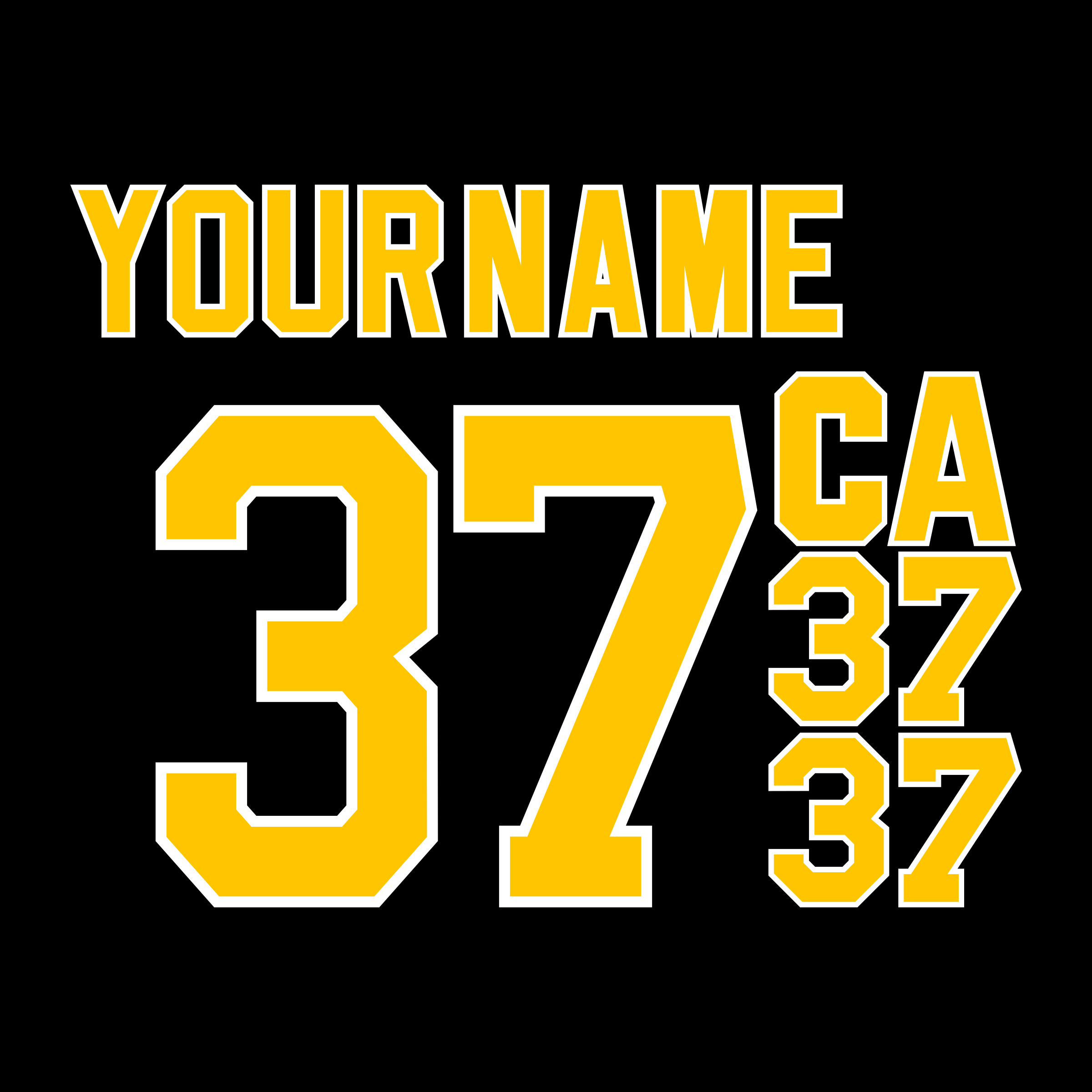 Boston Bruins 2003-04 Black Throwback Jersey Lettering Kit