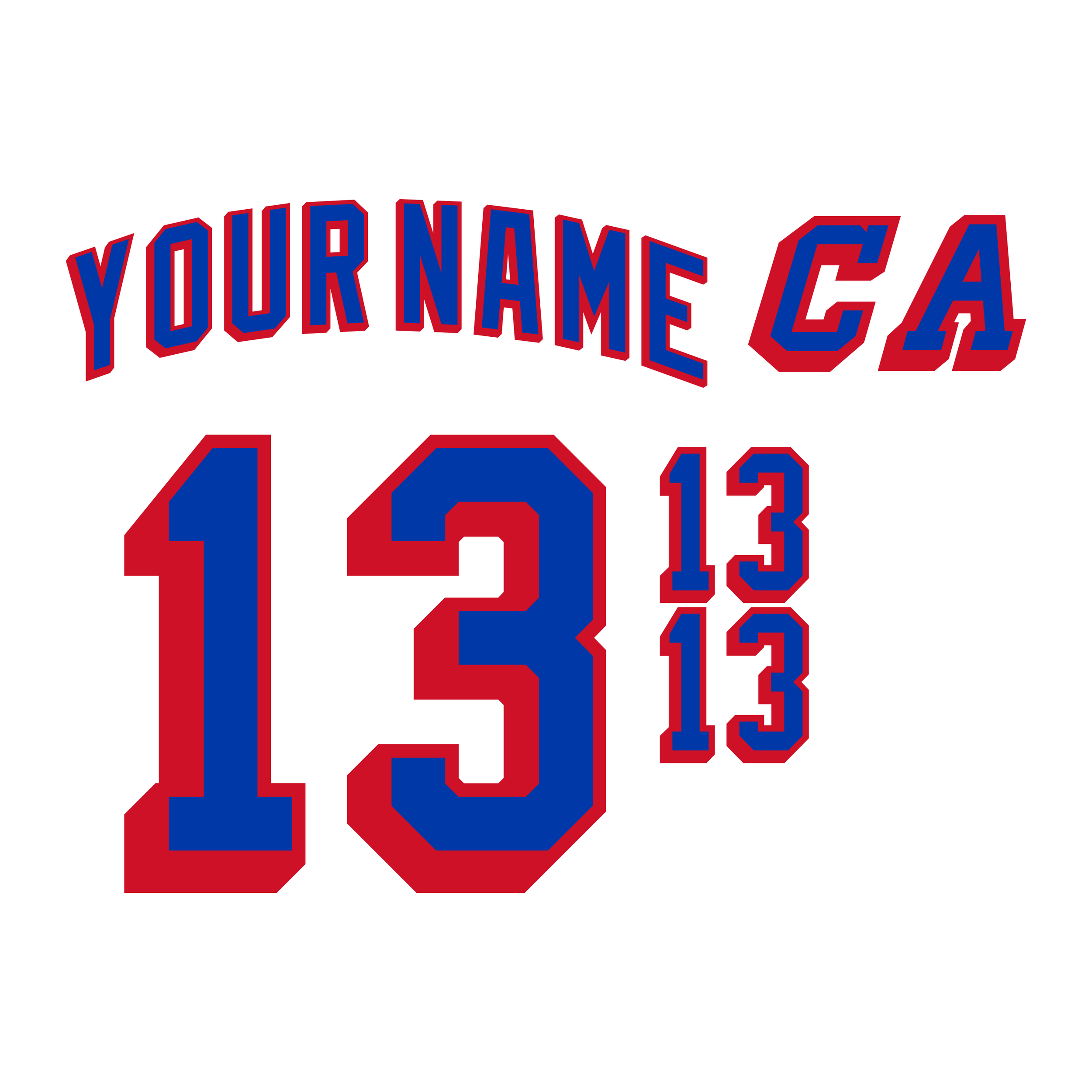 New York Rangers 1998-Present White Jersey Lettering Kit