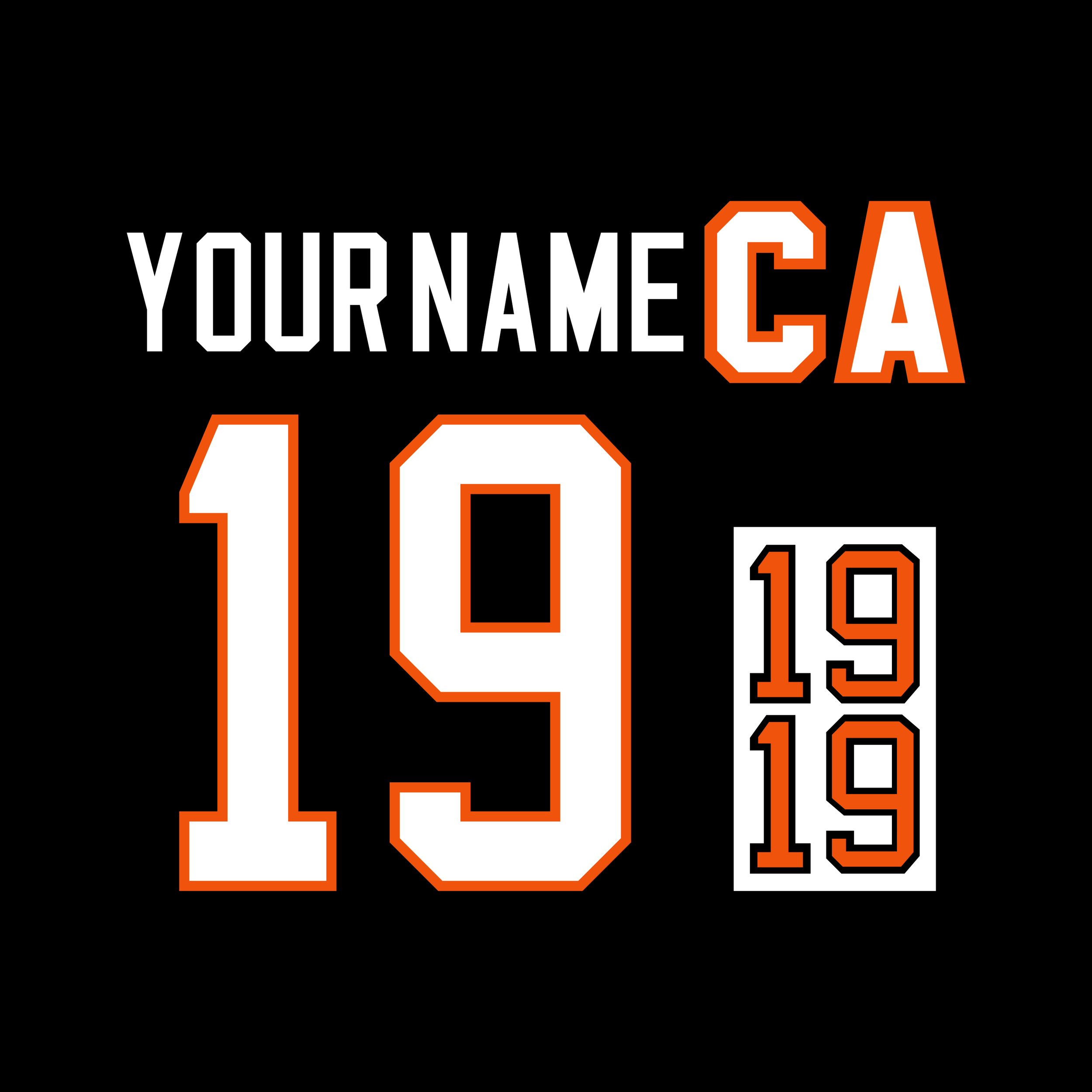 NHL All Star Game 1993 Black Jersey Lettering Kit