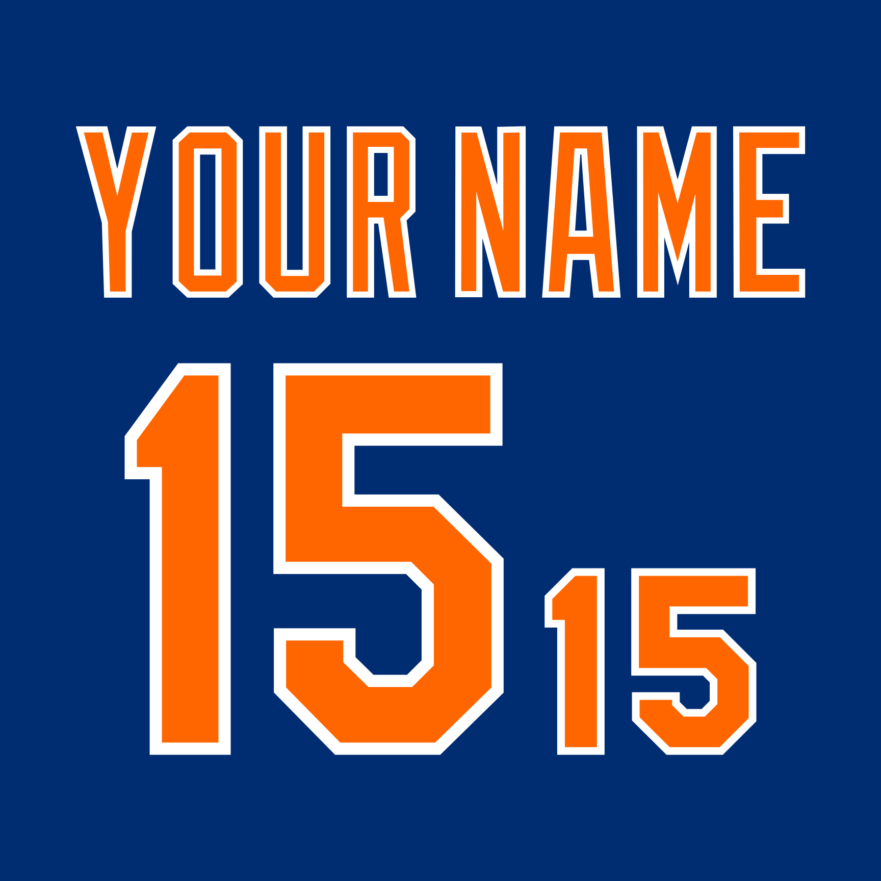 New York Mets 2013-24 Blue Jersey Lettering Kit