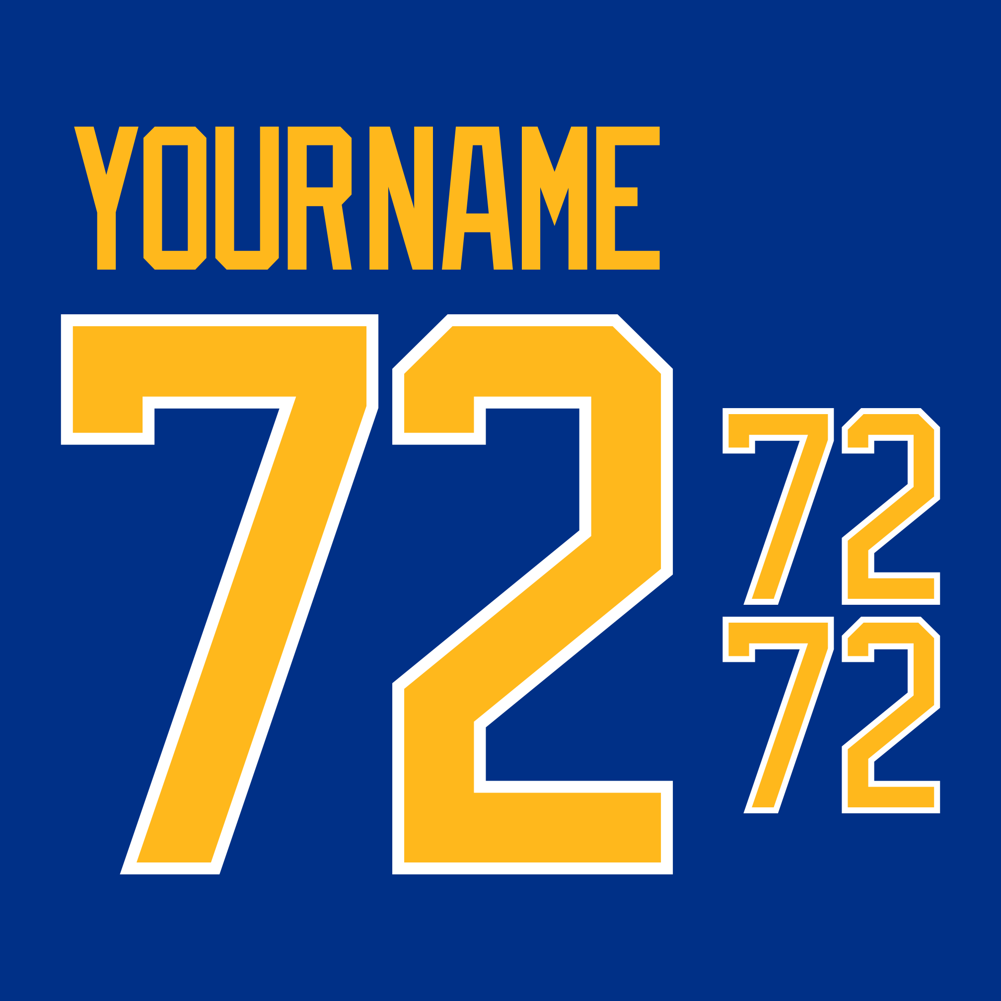 Buffalo Sabres 2021-Present Blue Jersey Lettering Kit