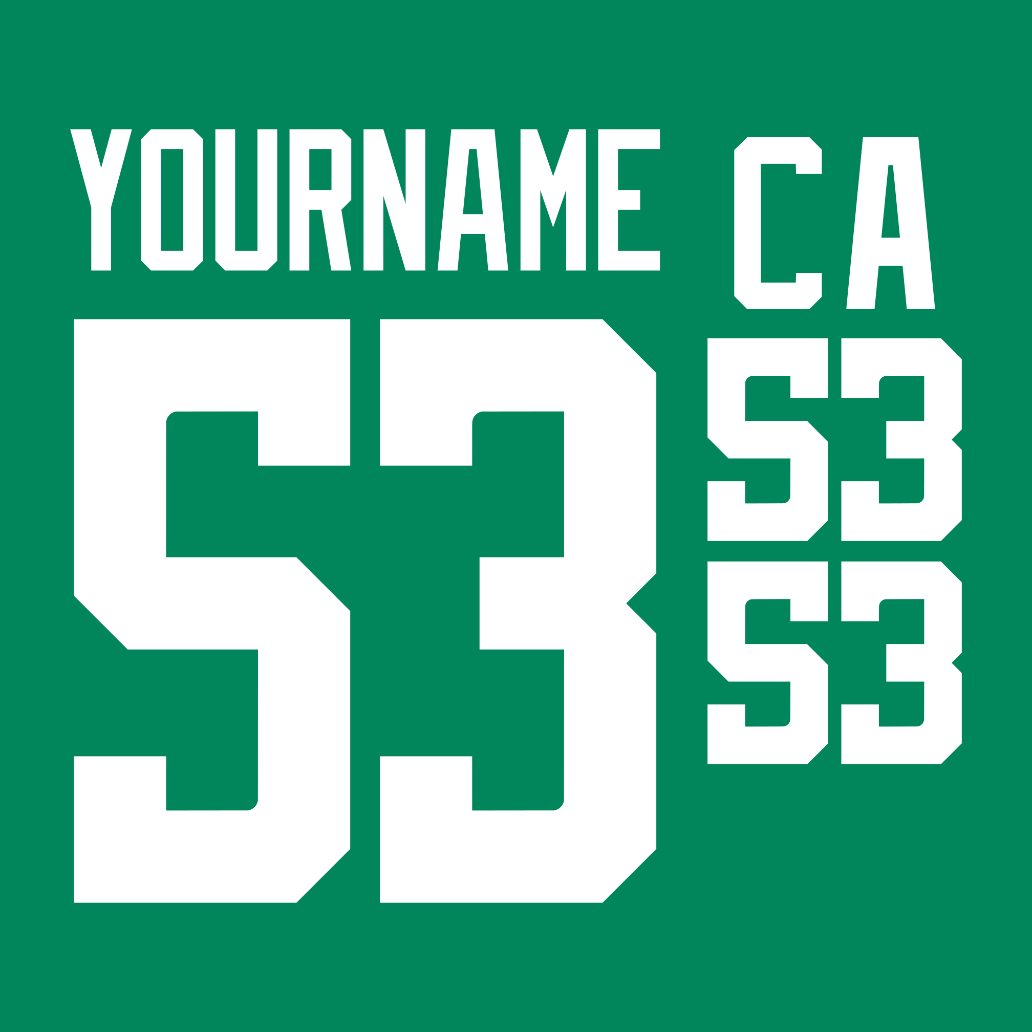 Dallas Stars 2013-Present Green Jersey Lettering Kit