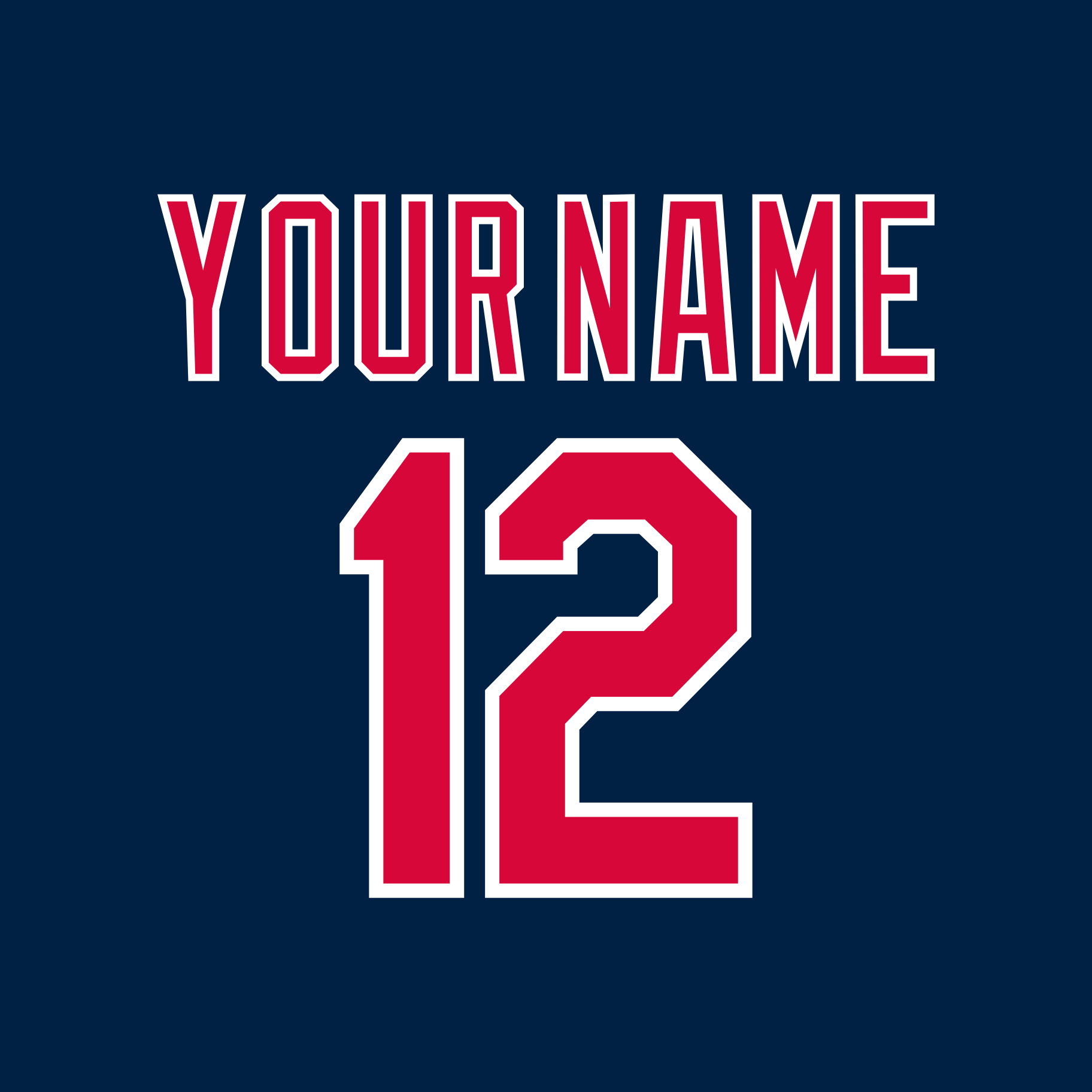 Cleveland Indians 2012-21 Blue Jersey Lettering Kit
