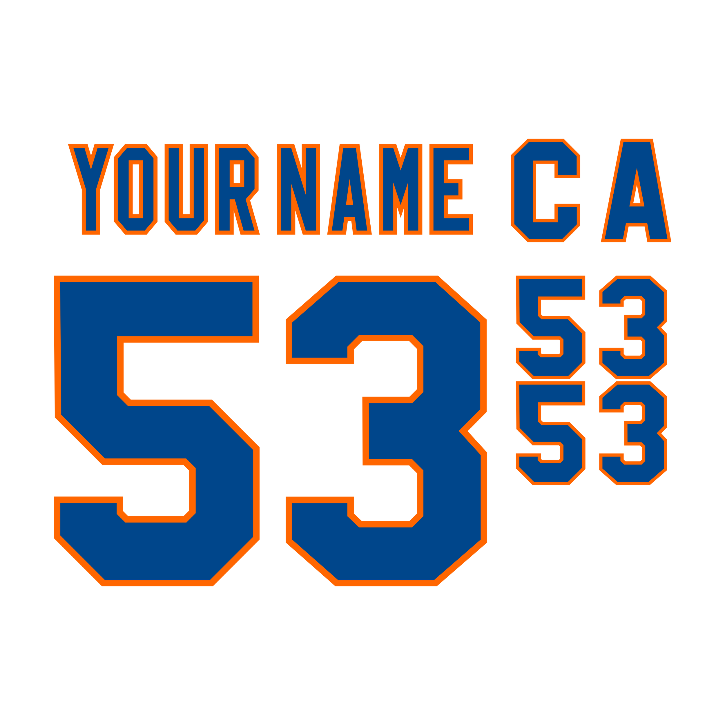 New York Islanders 2009-Present White Jersey Lettering Kit