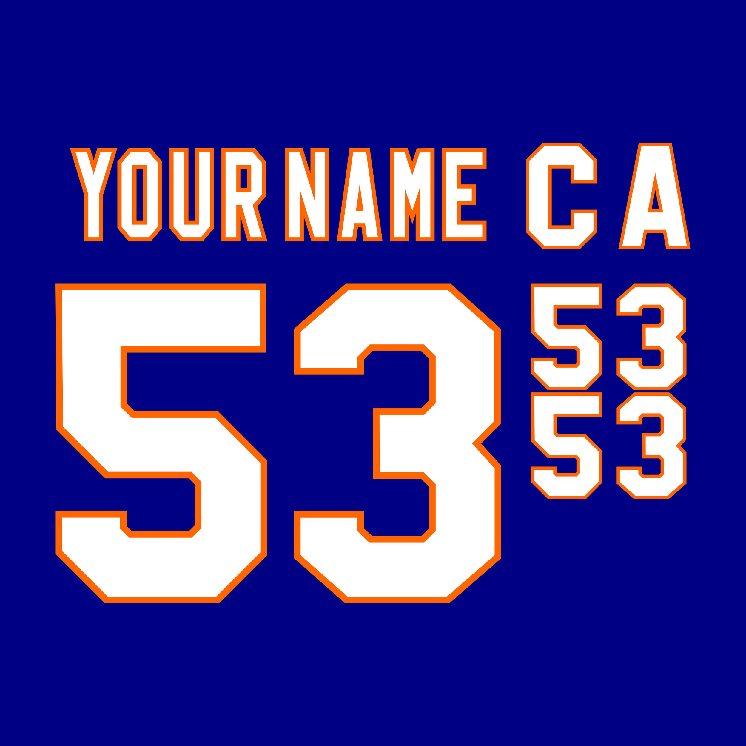 New York Islanders 2009-Present Blue Jersey Lettering Kit