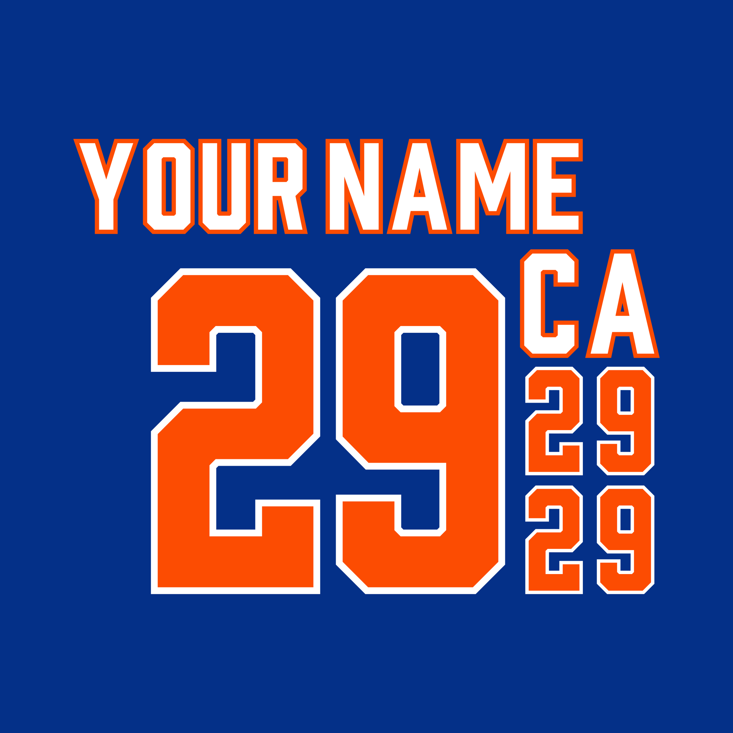 New York Islanders 2018-24 Alternate Jersey Lettering Kit