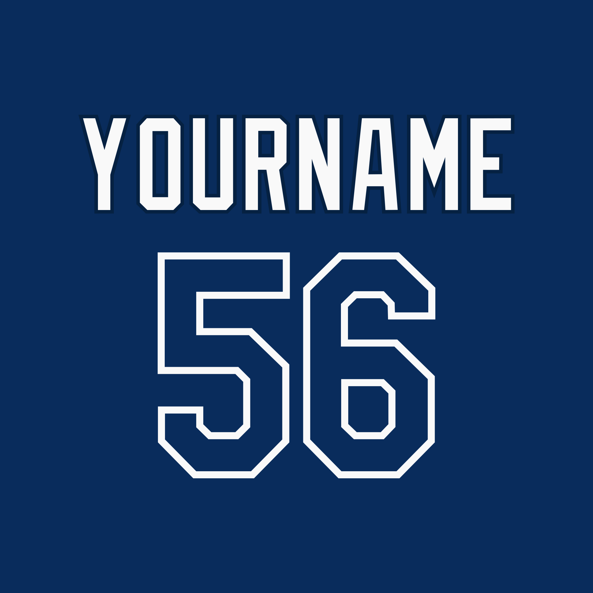 Tampa Bay Rays 2019-Present Navy Jersey Lettering Kit