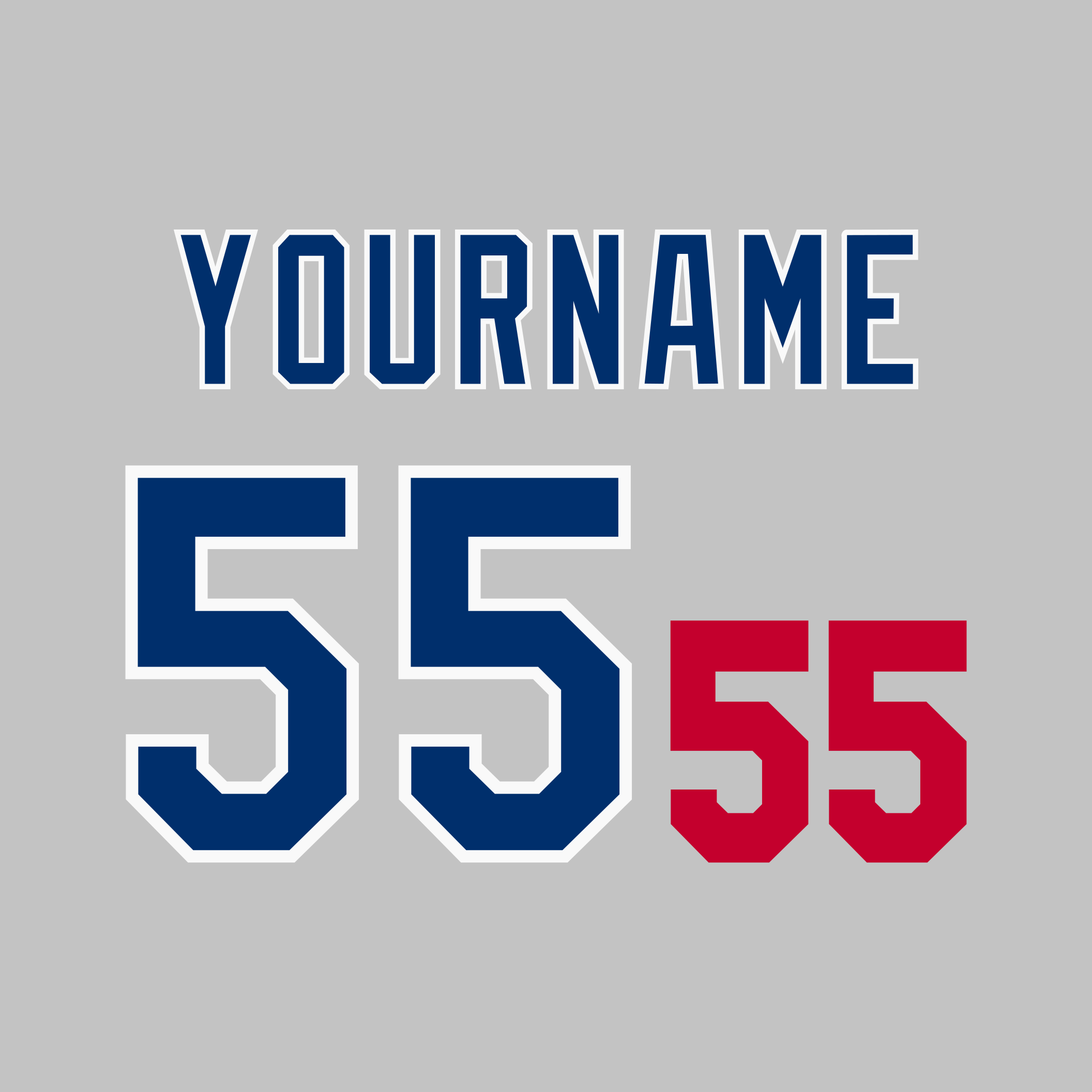 Los Angeles Dodgers 1987-98 Gray Jersey Lettering Kit