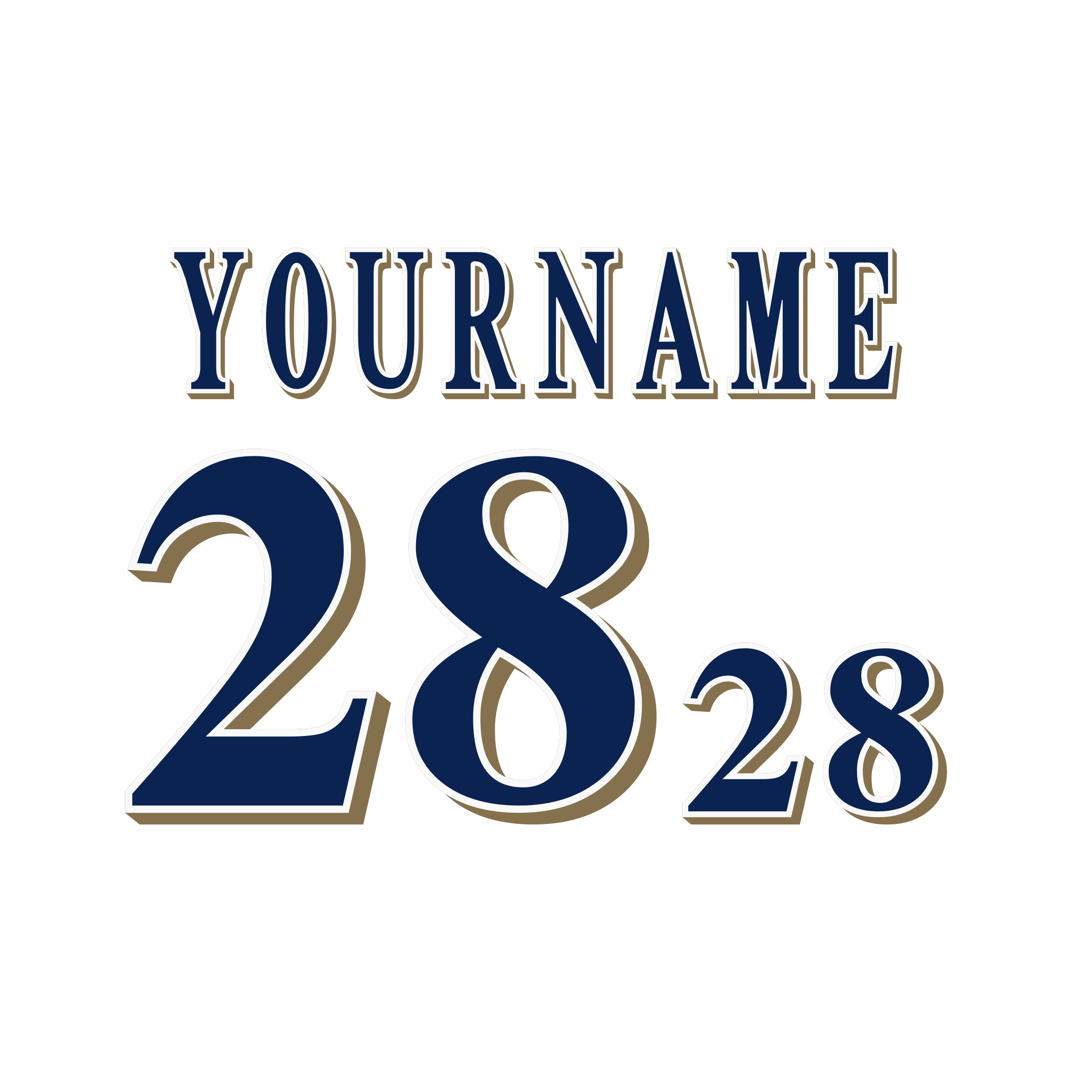 Milwaukee Brewers 2000-19 White Jersey Lettering Kit