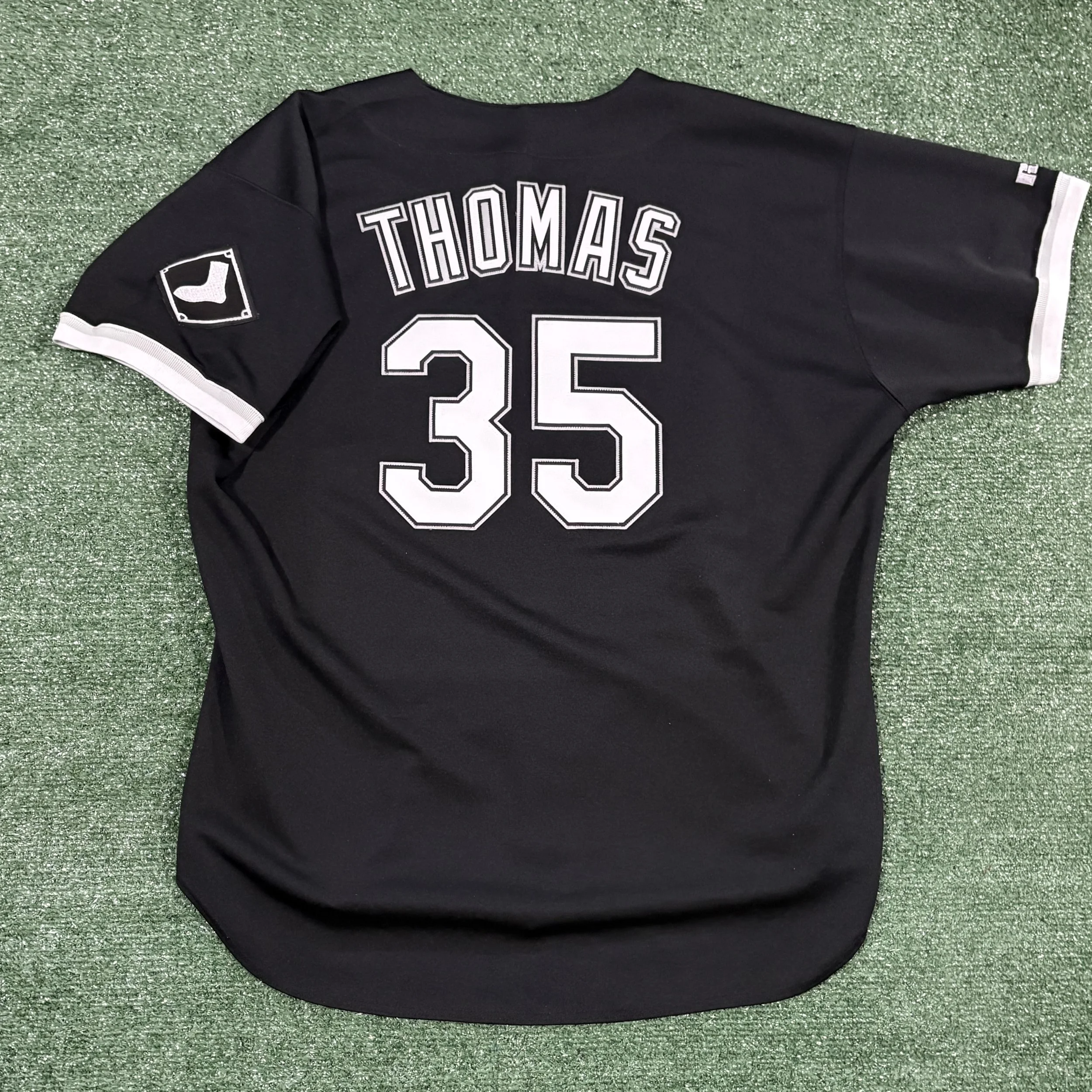 Frank Thomas Chicago White Sox Russell Authentic Black Jersey - Sz. 52
