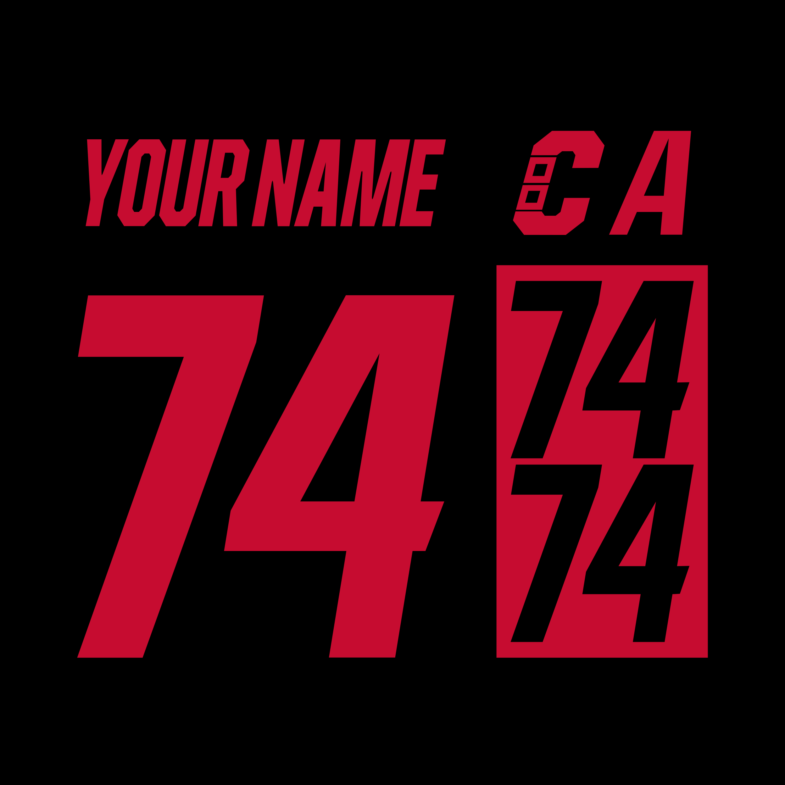 Carolina Hurricanes 2023 Stadium Series Lettering Kit