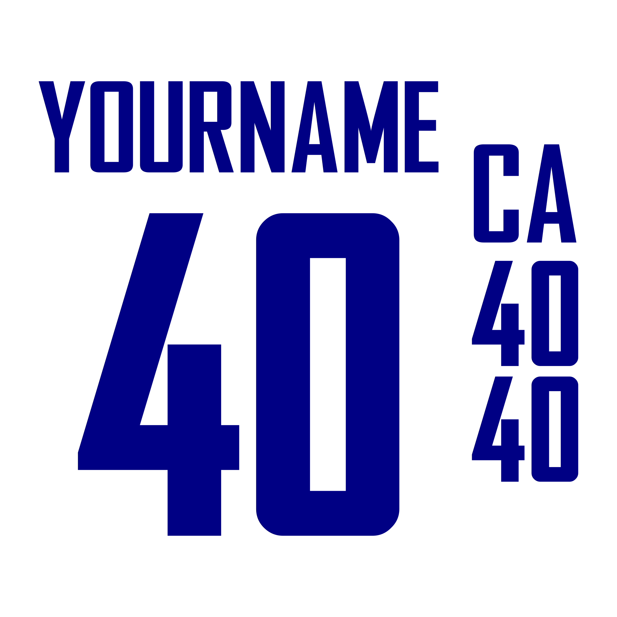Vancouver Canucks 2007-Present White Jersey Lettering Kit